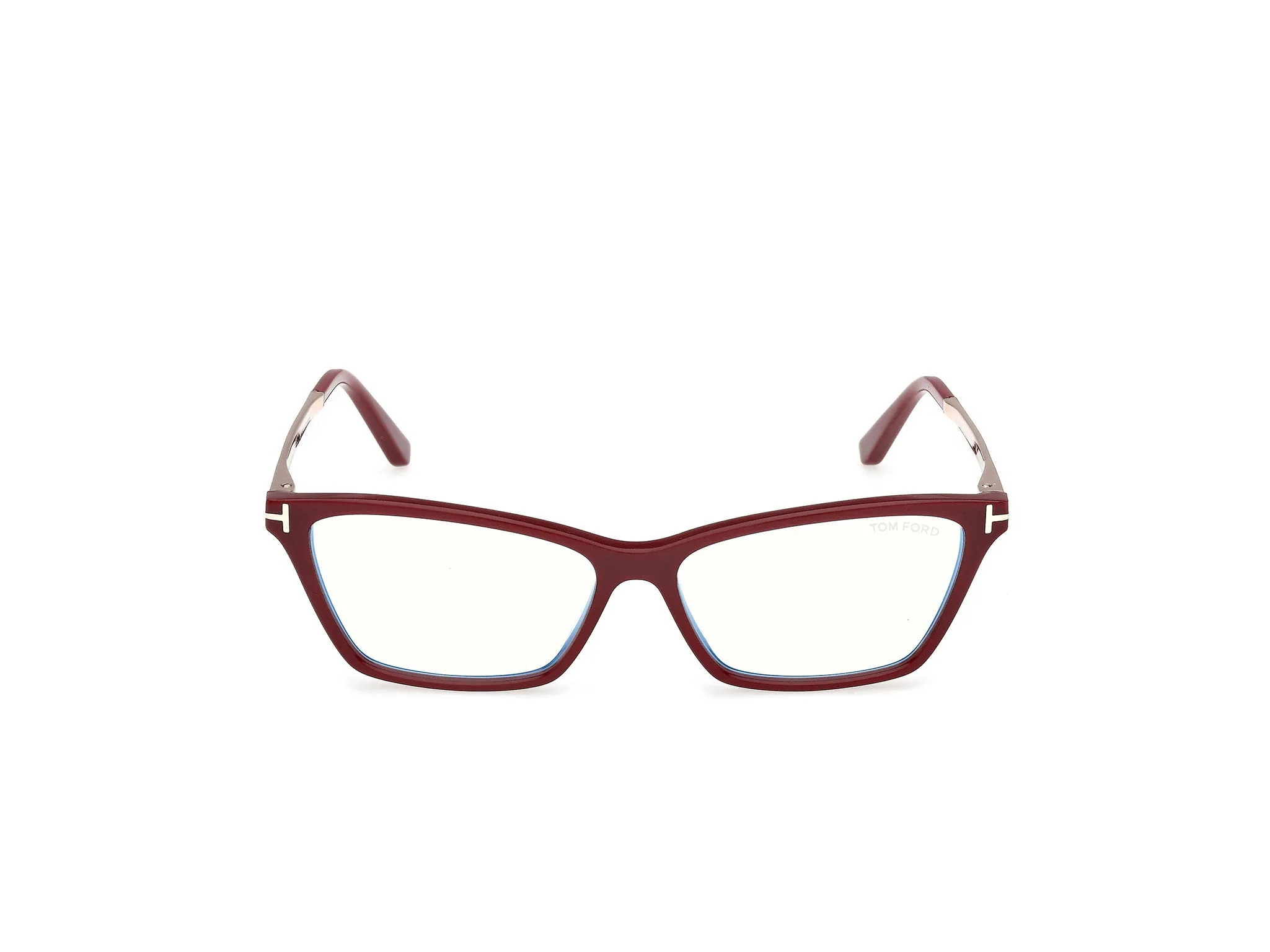 TOM FORD FT6135-B 069 Montature da vista Acetato Bordeaux Farfalla Normale - immagine 2
