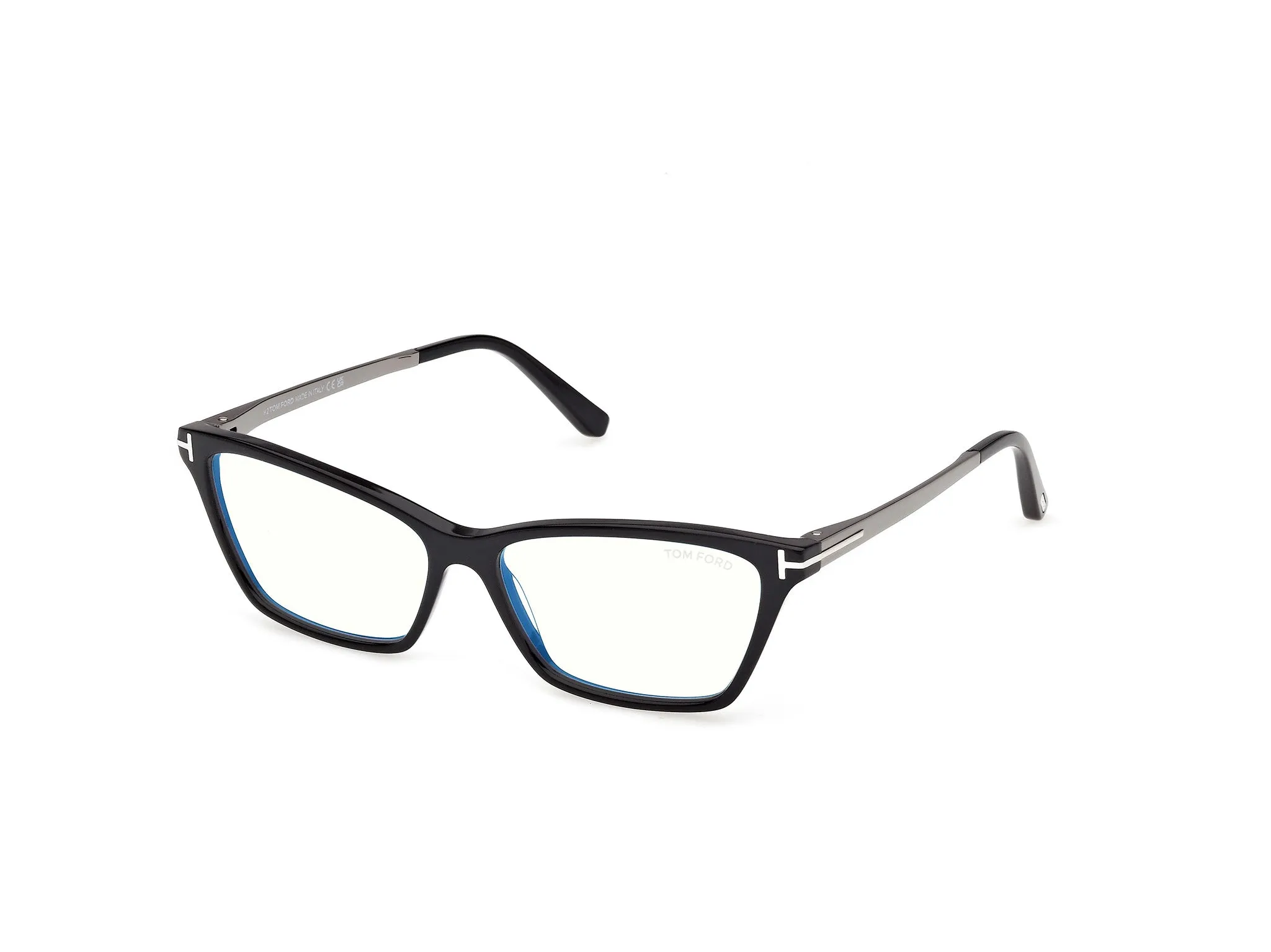 TOM FORD FT6135-B 005 Montature da vista Acetato Nero Farfalla Normale - immagine 1