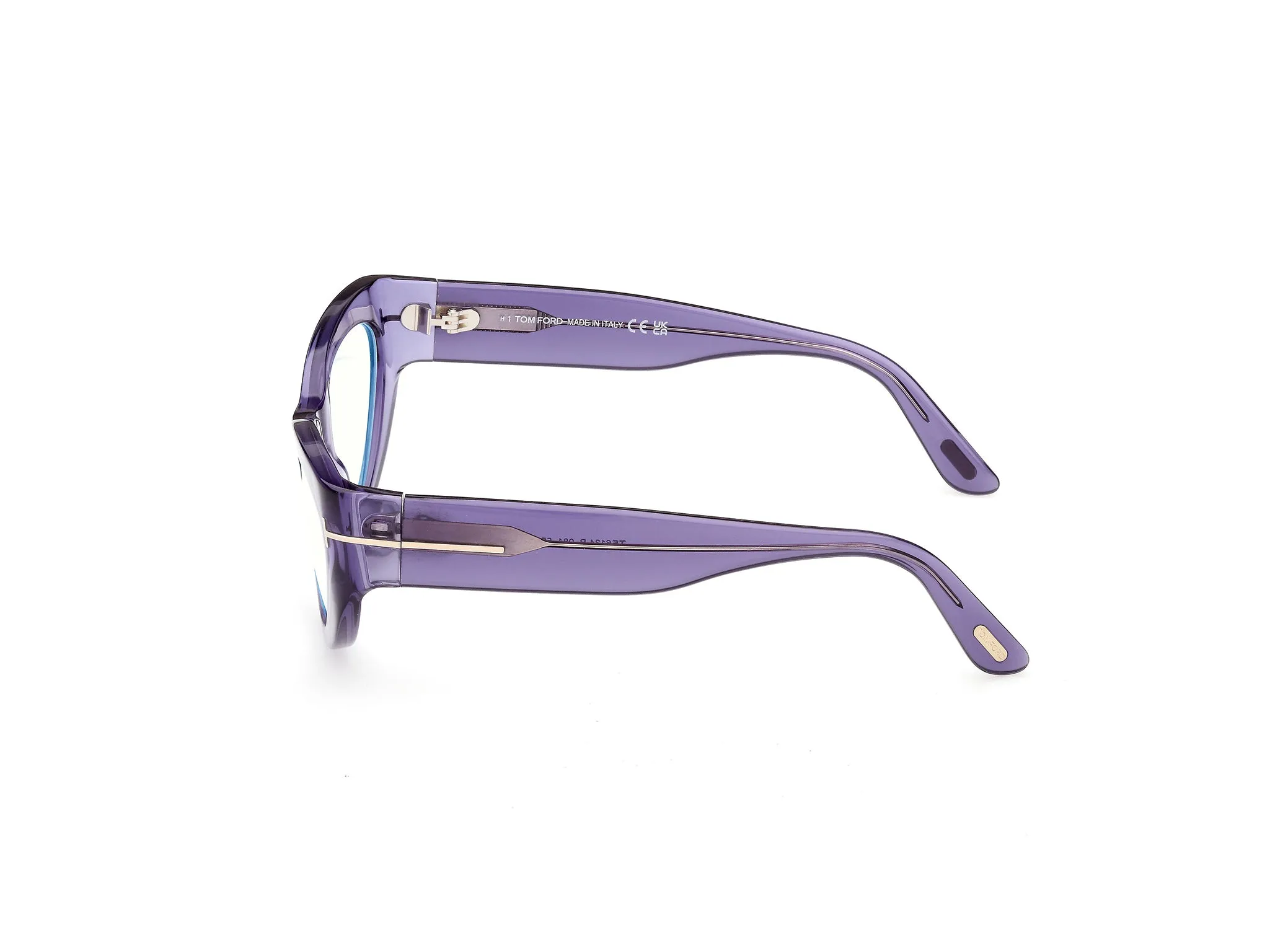 TOM FORD FT6134-B 081 Montature da vista Acetato Viola Cat Eye Normale - immagine 3