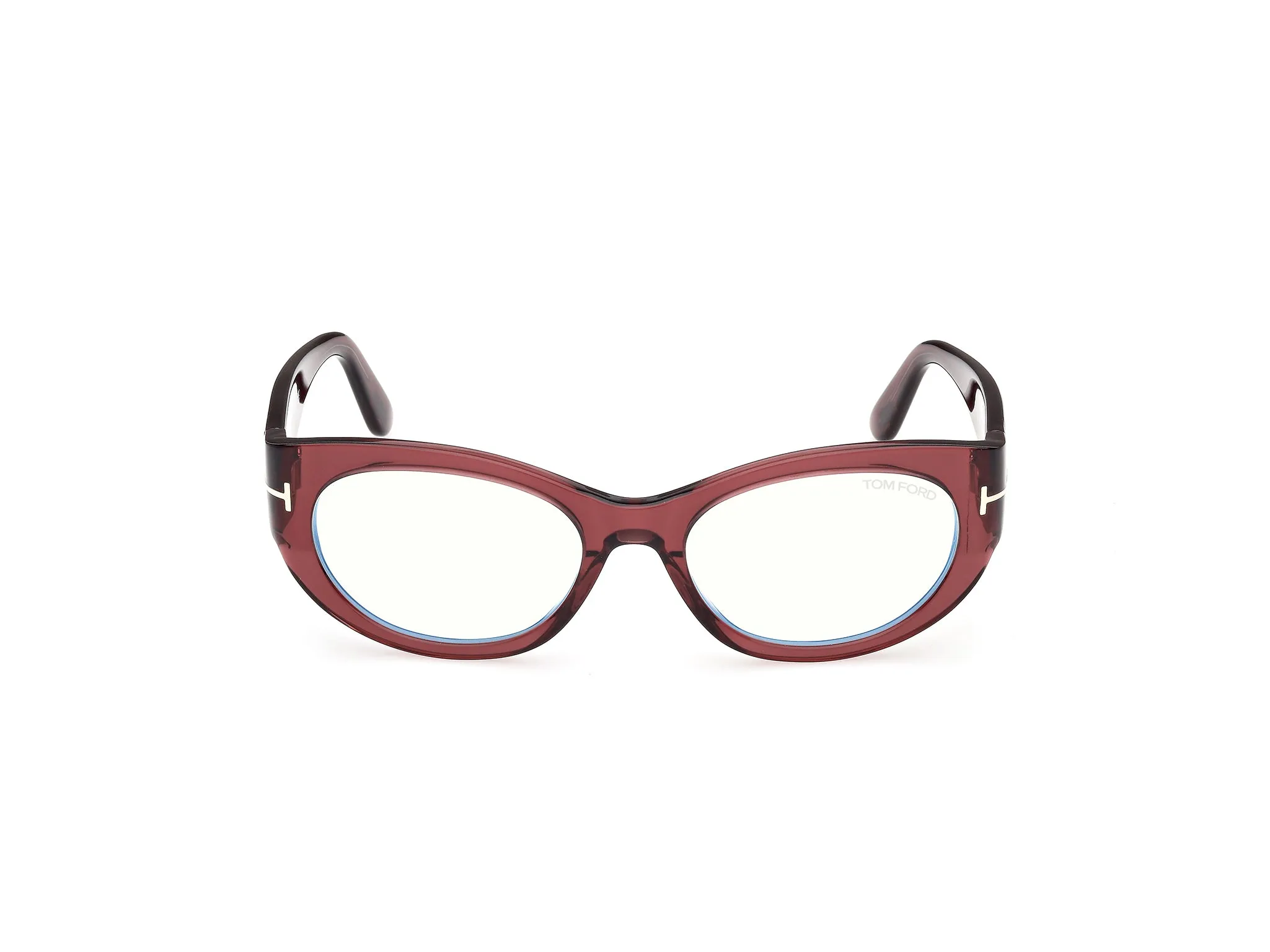 TOM FORD FT6133-B 069 Montature da vista Acetato Bordeaux Rotonda Normale - immagine 2