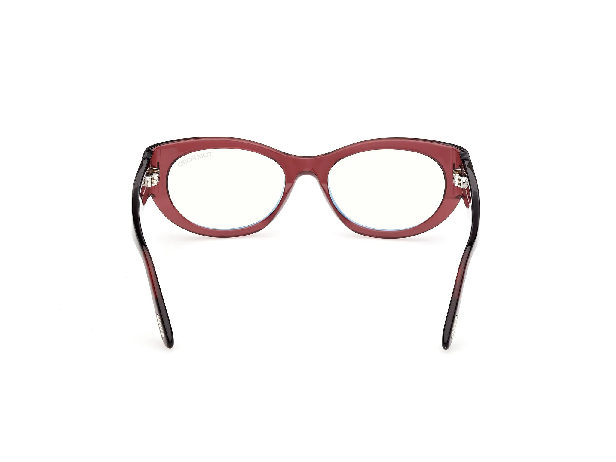 TOM FORD FT6133-B 069 Montature da vista Acetato Bordeaux Rotonda Normale - immagine 4