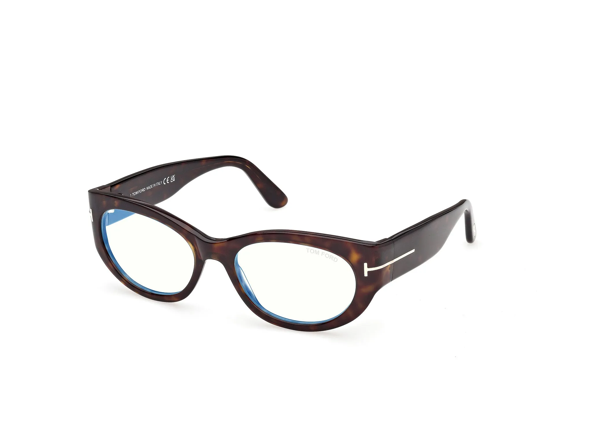 TOM FORD FT6133-B 052 Montature da vista Acetato Havana Rotonda Normale - immagine 1