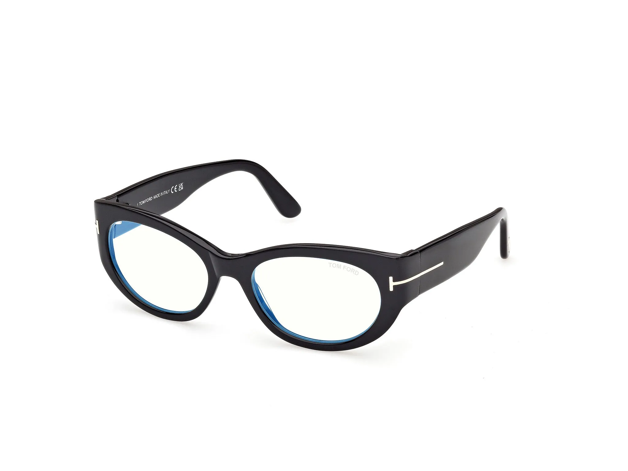 TOM FORD FT6133-B 001 Montature da vista Acetato Nero Rotonda Normale - immagine 1