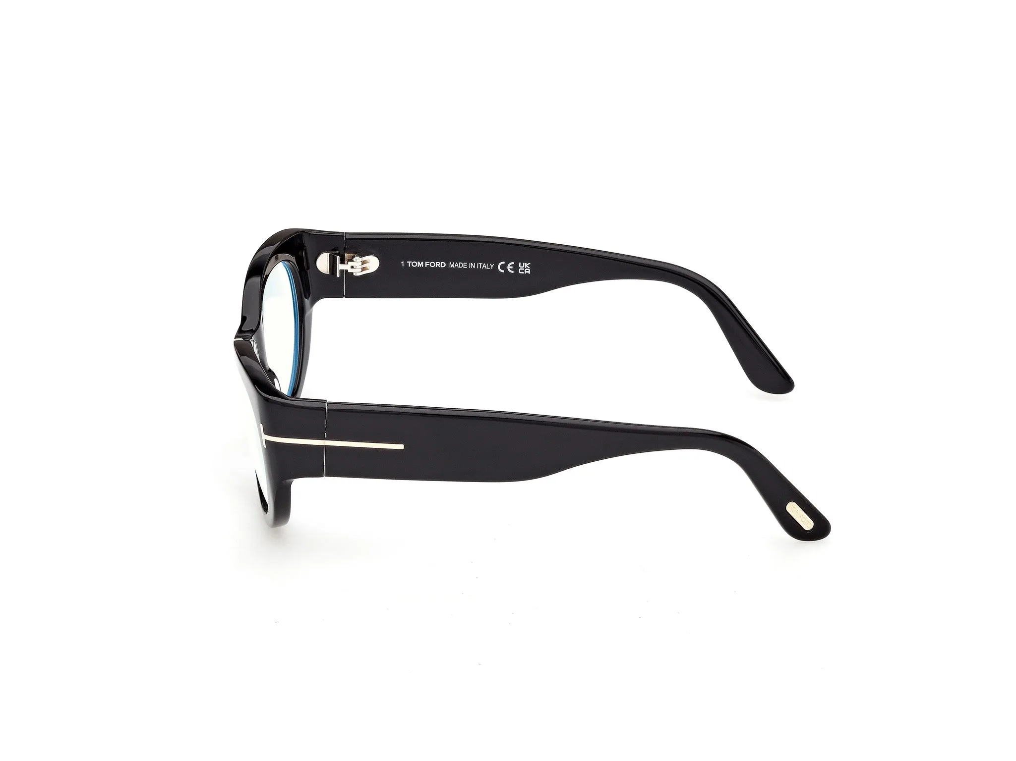 TOM FORD FT6133-B 001 Montature da vista Acetato Nero Rotonda Normale - immagine 3