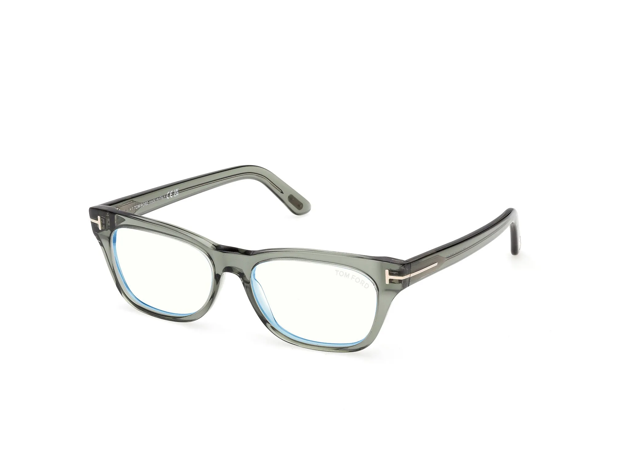 TOM FORD FT6131-B 093 Montature da vista Acetato Verde Squadrata Normale - immagine 1