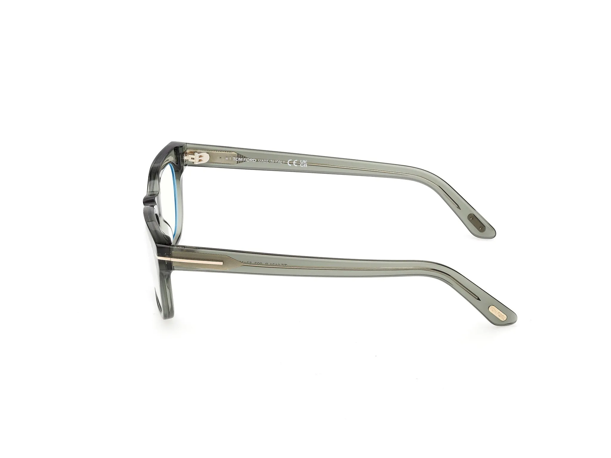 TOM FORD FT6131-B 093 Montature da vista Acetato Verde Squadrata Normale - immagine 3