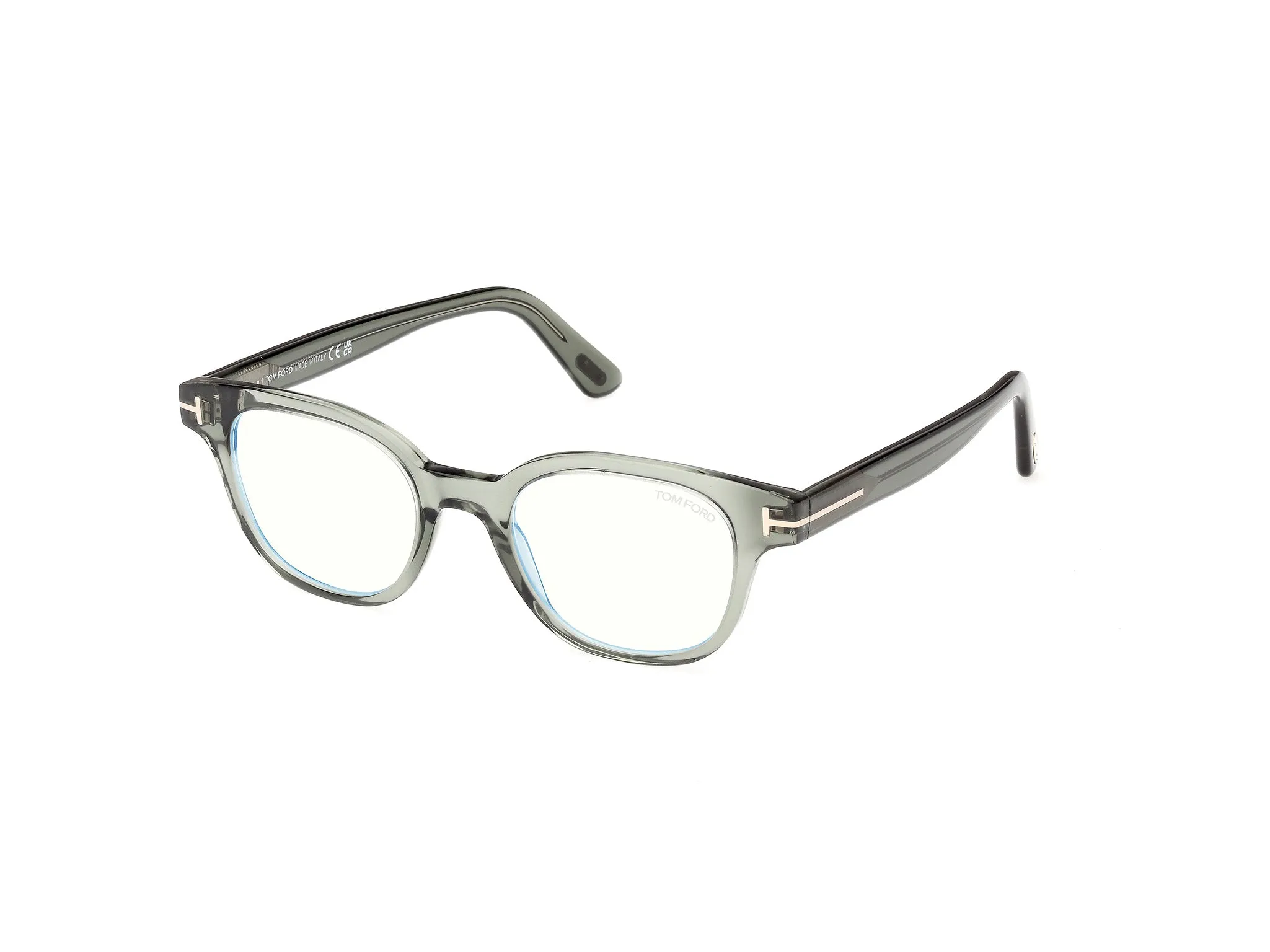 TOM FORD FT6130-B 093 Montature da vista Acetato Verde Squadrata Normale - immagine 1