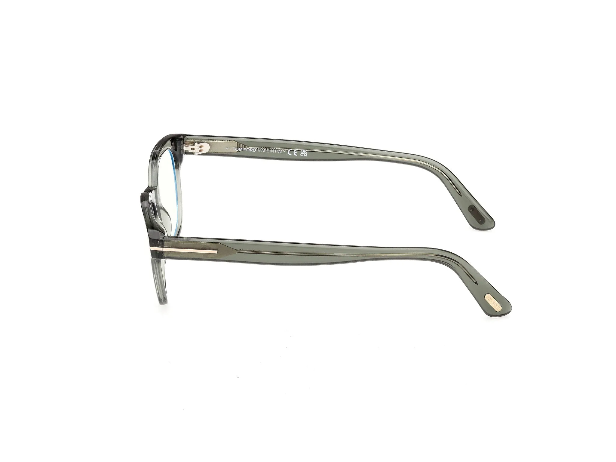 TOM FORD FT6130-B 093 Montature da vista Acetato Verde Squadrata Normale - immagine 3