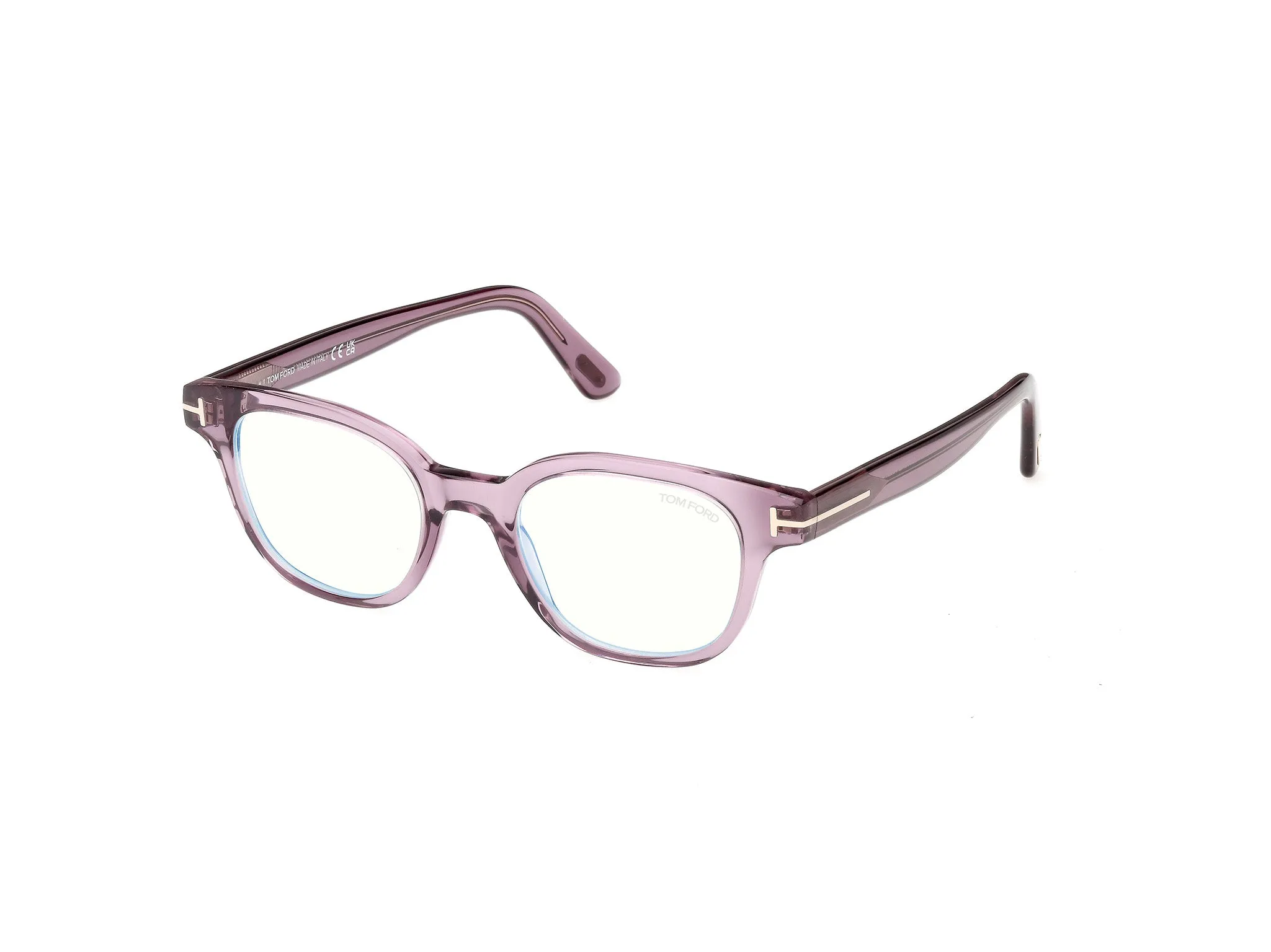 TOM FORD FT6130-B 081 Montature da vista Acetato Viola Squadrata Normale - immagine 1