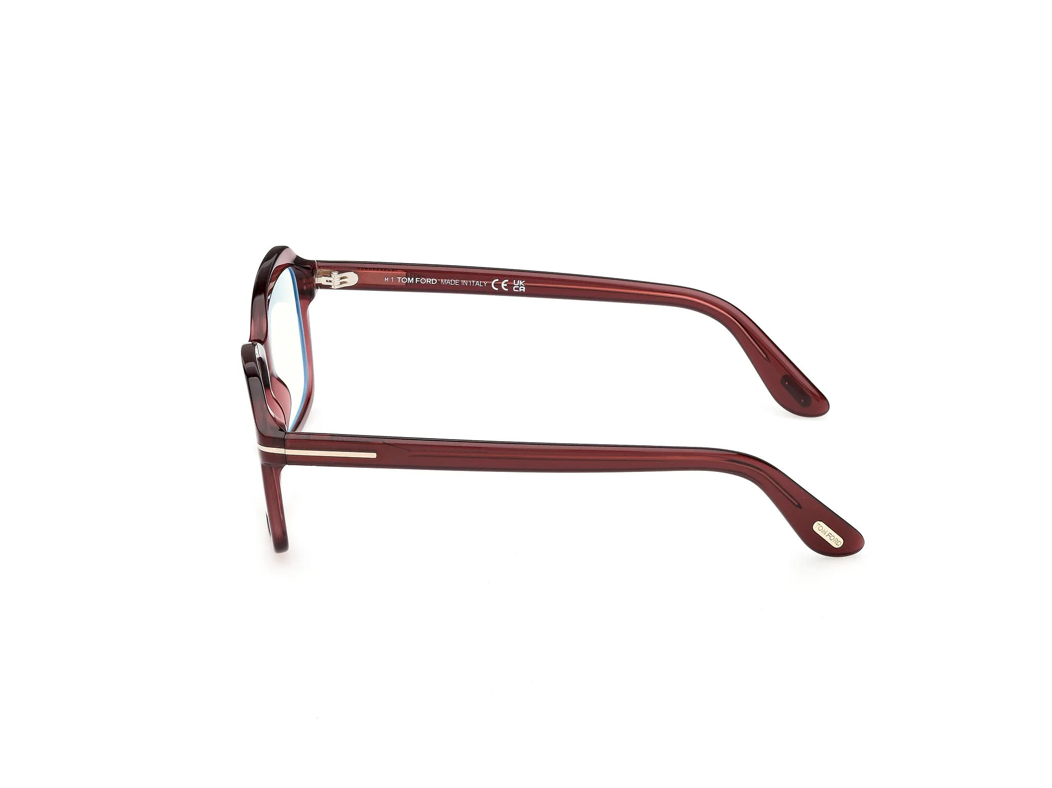 TOM FORD FT6129-B 069 Montature da vista Acetato Bordeaux Squadrata Normale - immagine 3