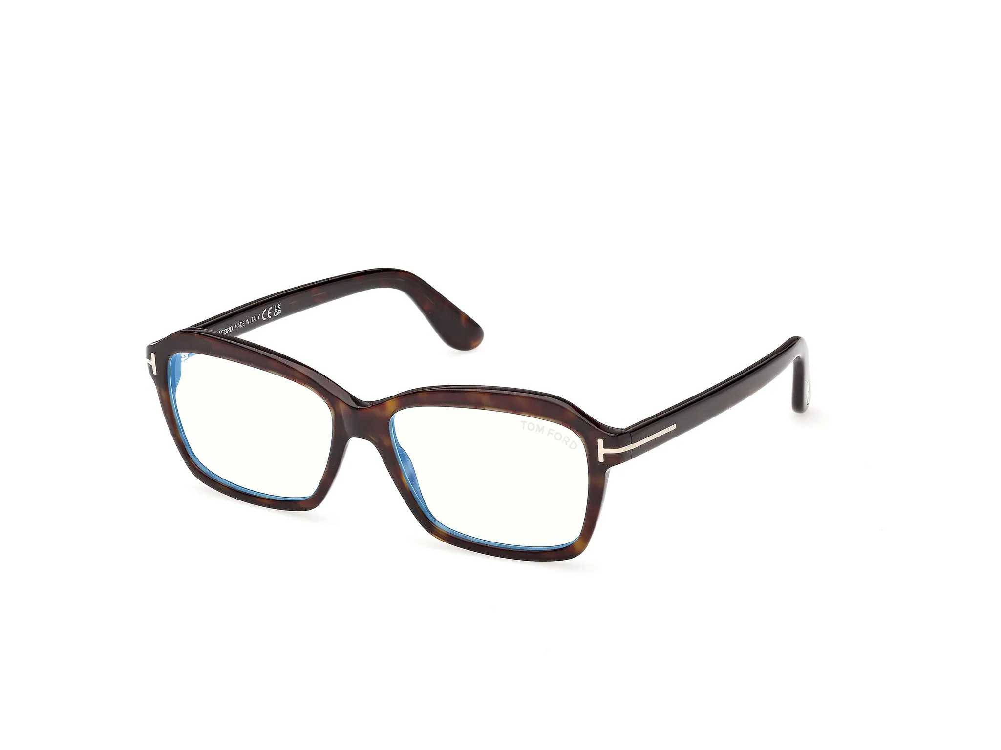 TOM FORD FT6129-B 052 Montature da vista Acetato Havana Squadrata Normale - immagine 1
