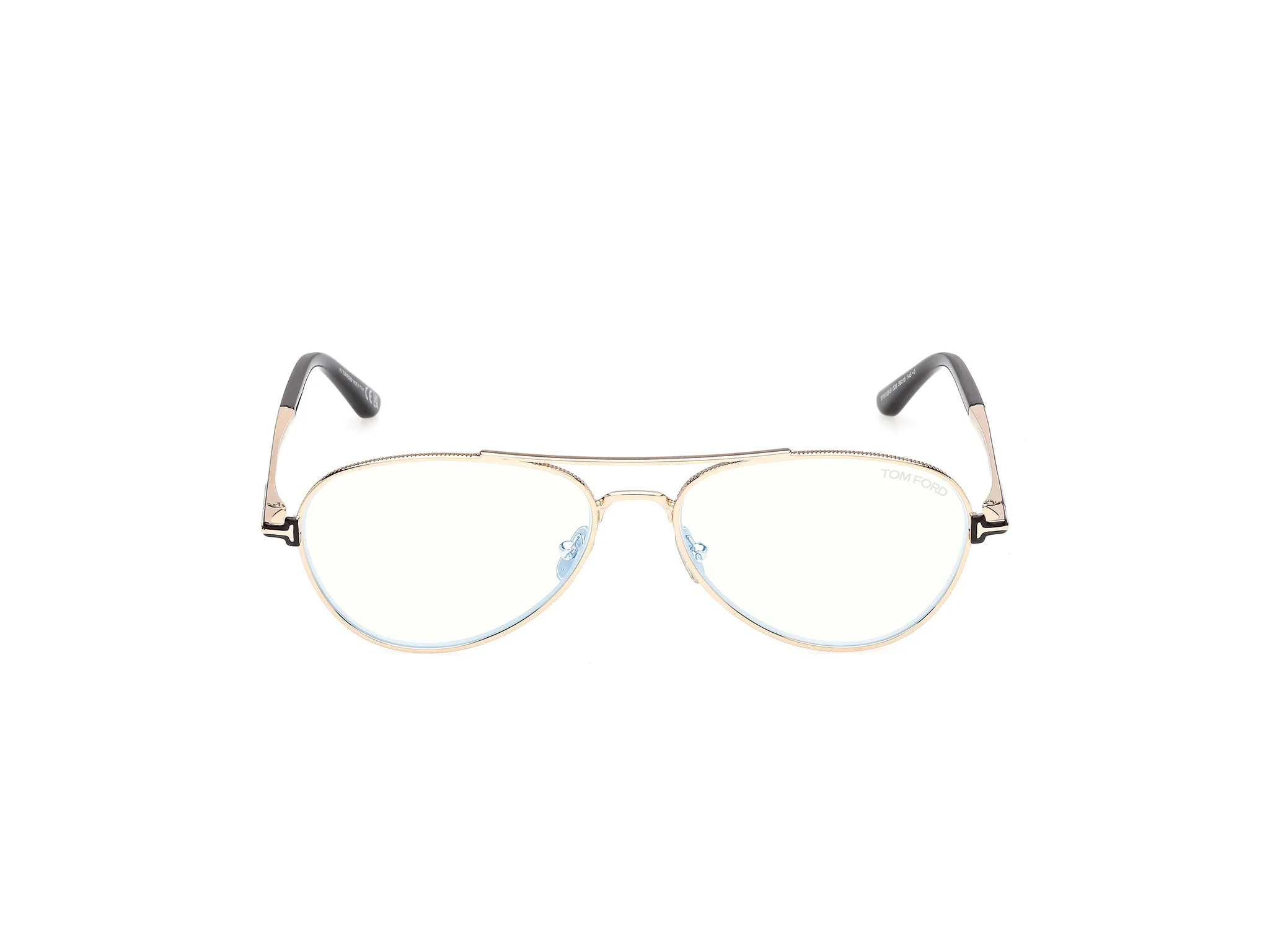 TOM FORD FT6128-B 028 Montature da vista Metallo Oro Pilot Normale - immagine 2