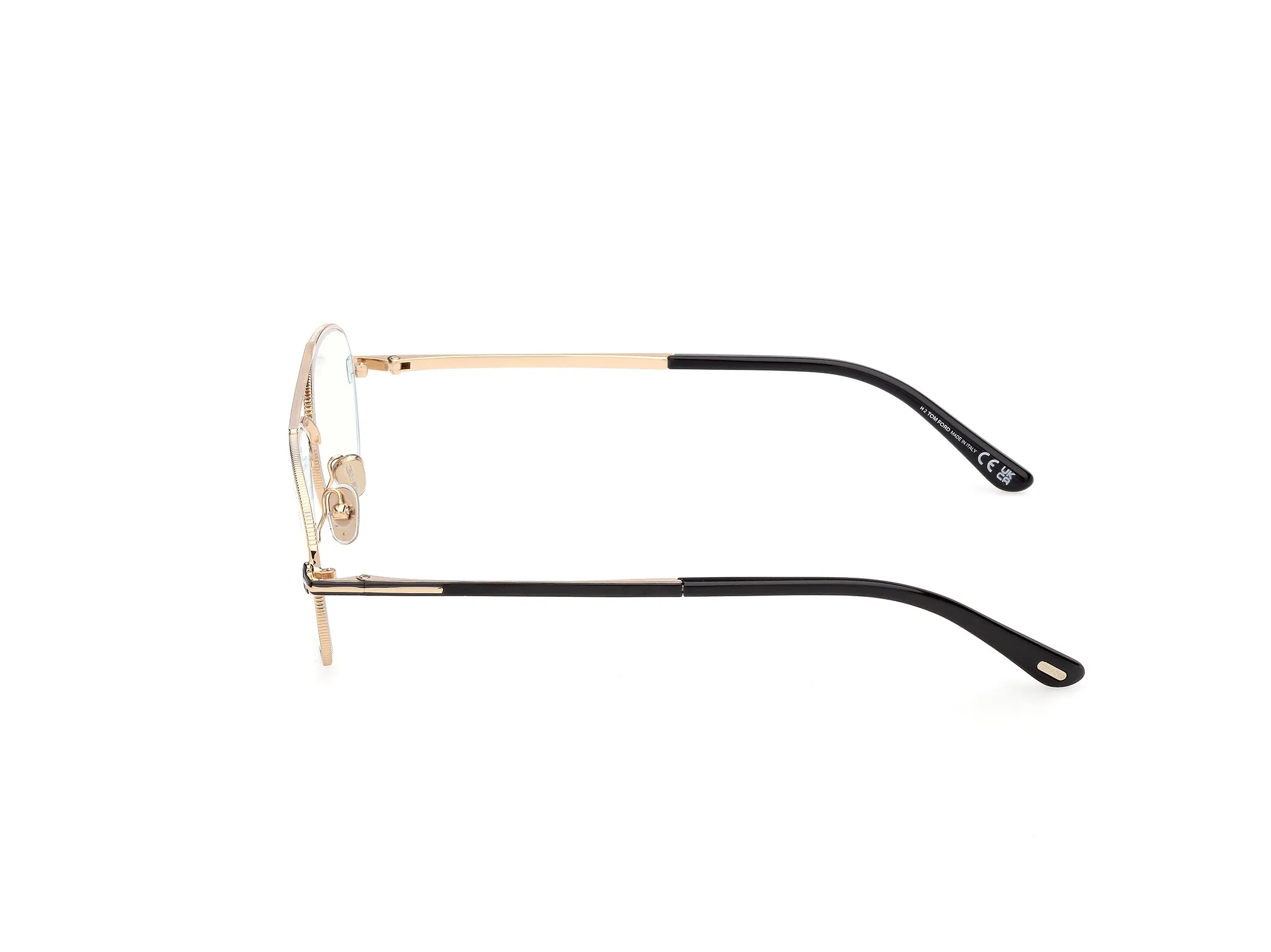 TOM FORD FT6128-B 028 Montature da vista Metallo Oro Pilot Normale - immagine 3