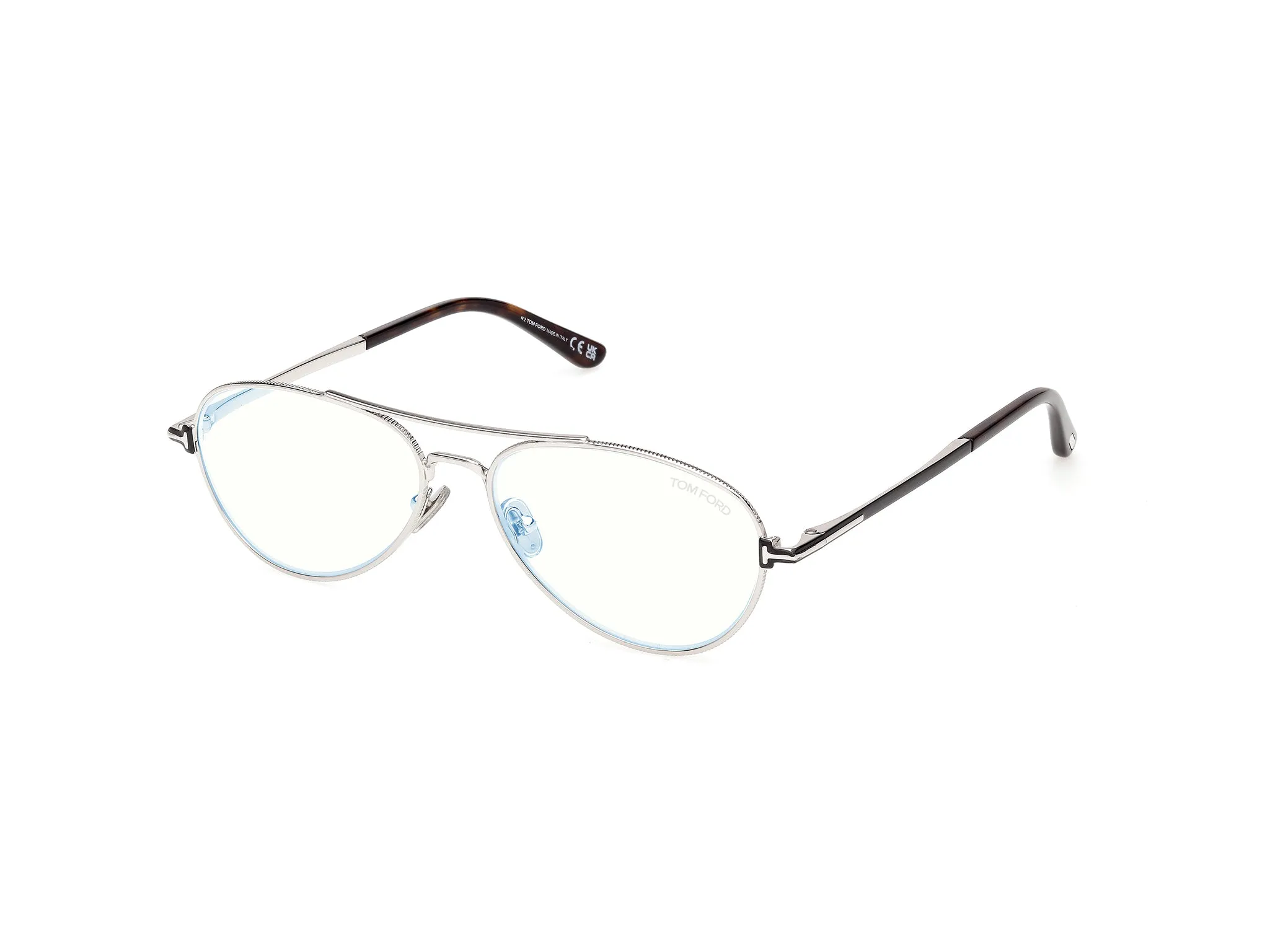 TOM FORD FT6128-B 016 Montature da vista Metallo Palladio Pilot Normale - immagine 1