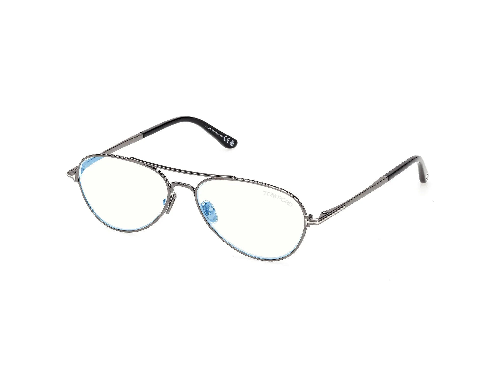 TOM FORD FT6128-B 008 Montature da vista Metallo Canna di fucile Pilot Normale - immagine 1