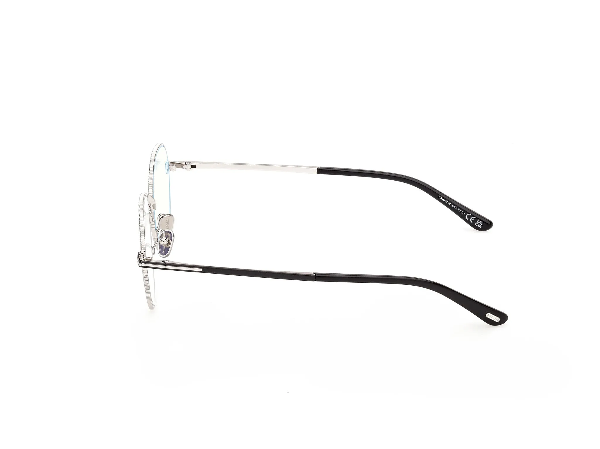 TOM FORD FT6127-B 016 Montature da vista Metallo Palladio Rotonda Normale - immagine 3