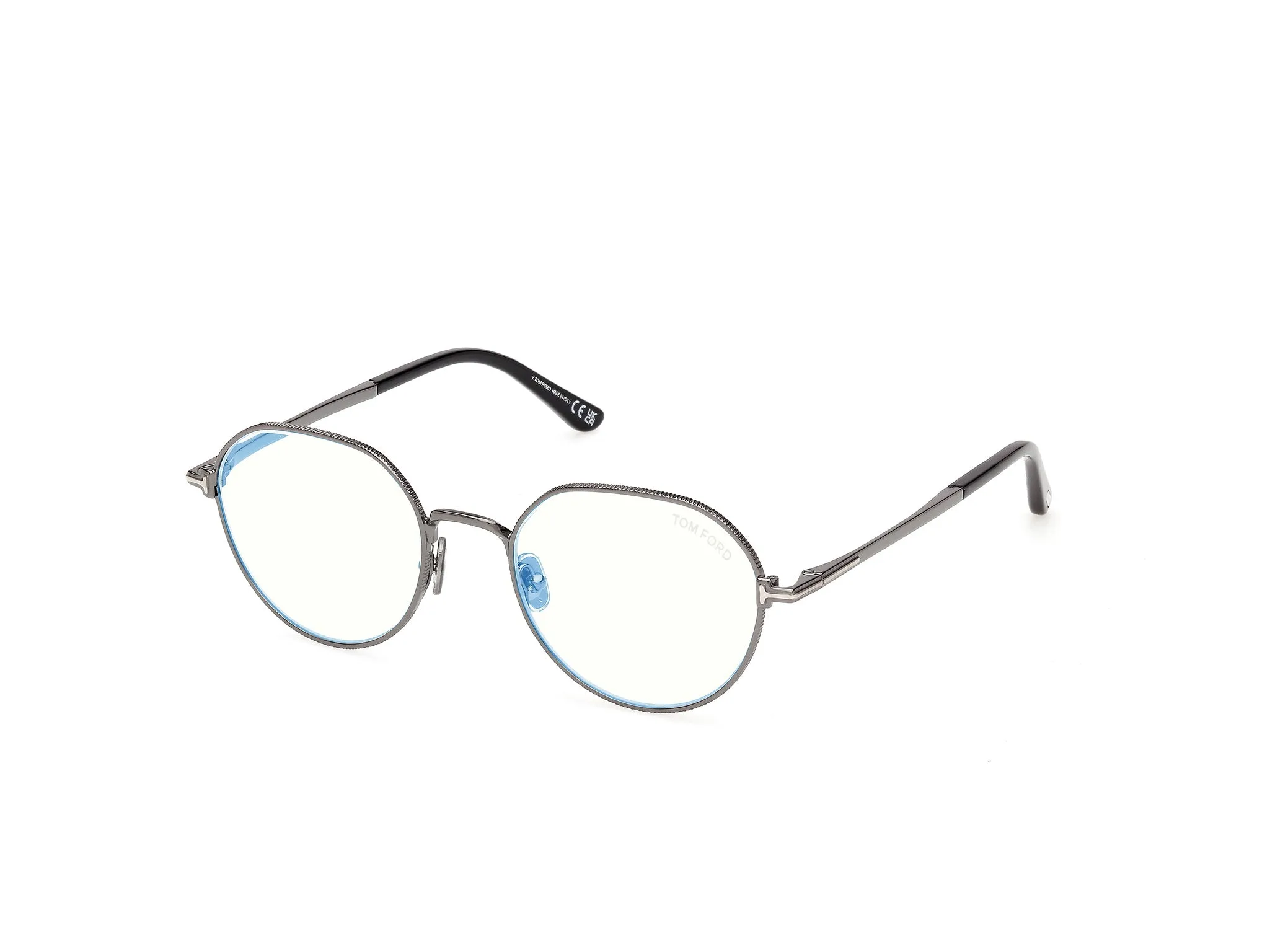 TOM FORD FT6127-B 008 Montature da vista Metallo Canna di fucile Rotonda Normale - immagine 1