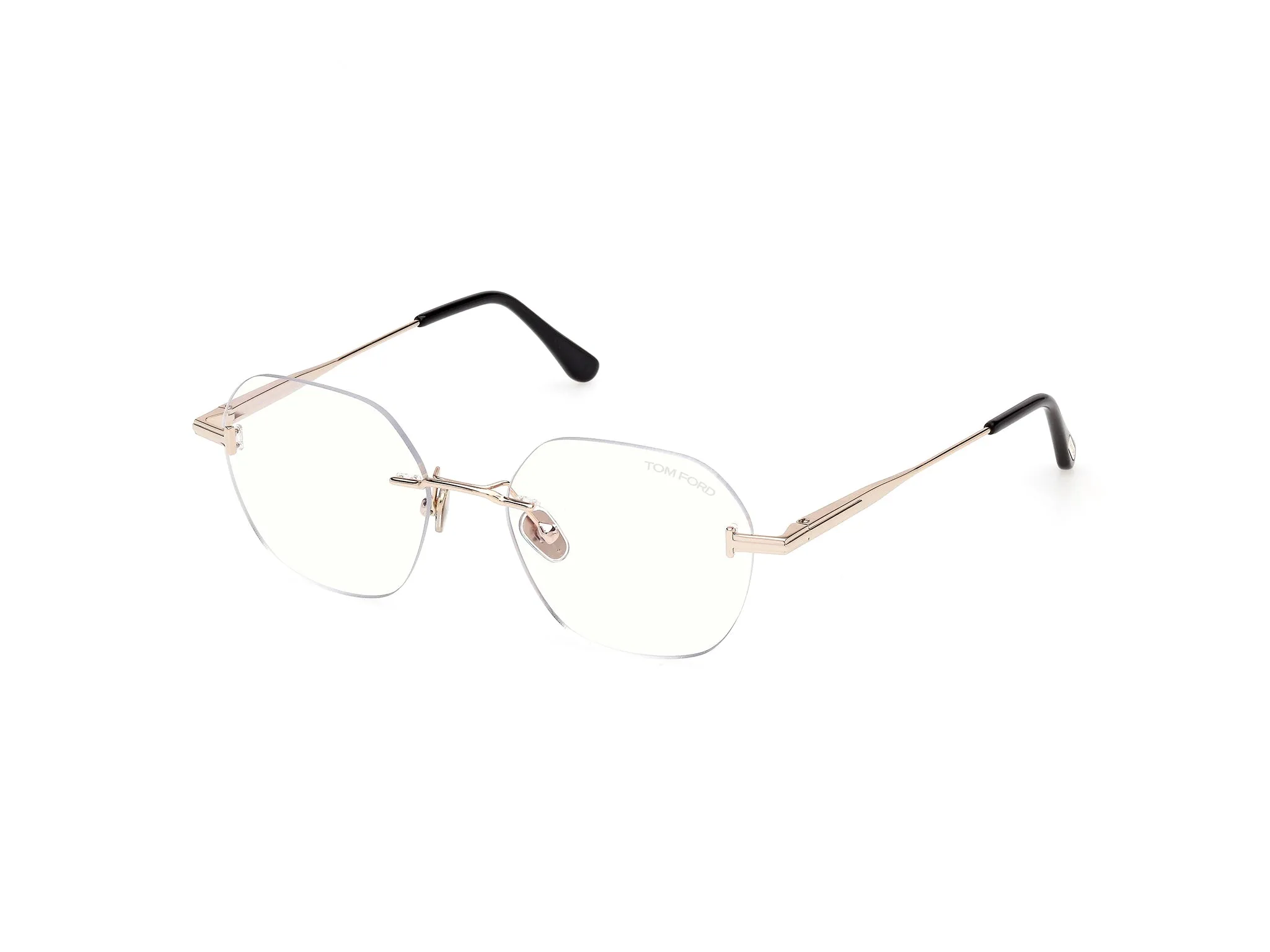 TOM FORD FT6126-B 028 Montature da vista Metallo Oro Geometrica Normale - immagine 1