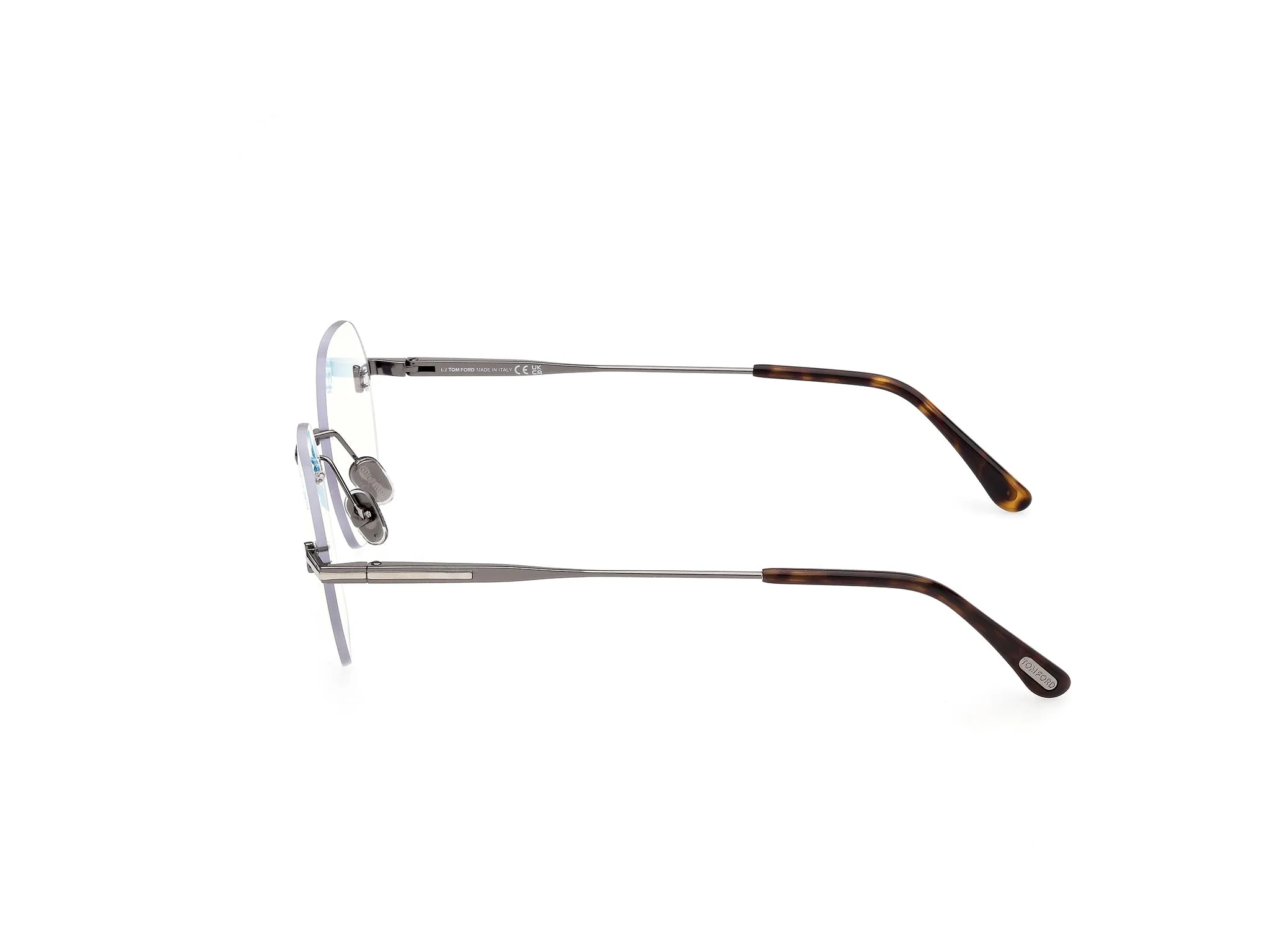 TOM FORD FT6126-B 008 Montature da vista Metallo Canna di fucile Geometrica Normale - immagine 3