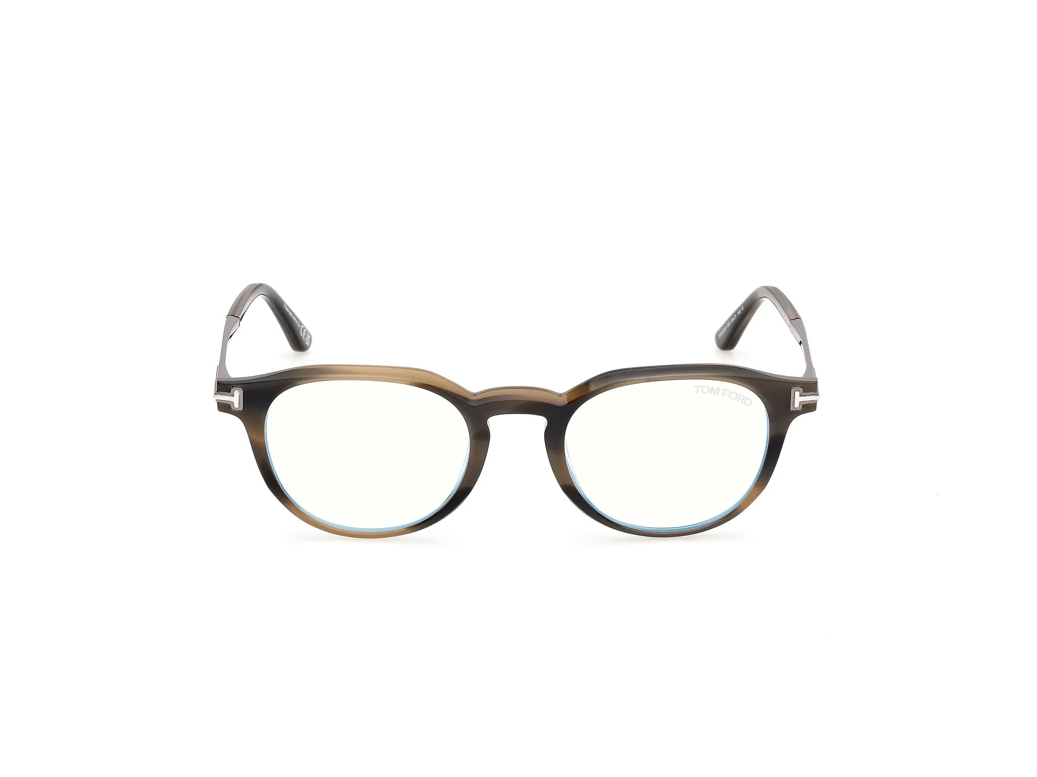 TOM FORD FT6125-B 055 Montature da vista Acetato Havana Rotonda Normale - immagine 2