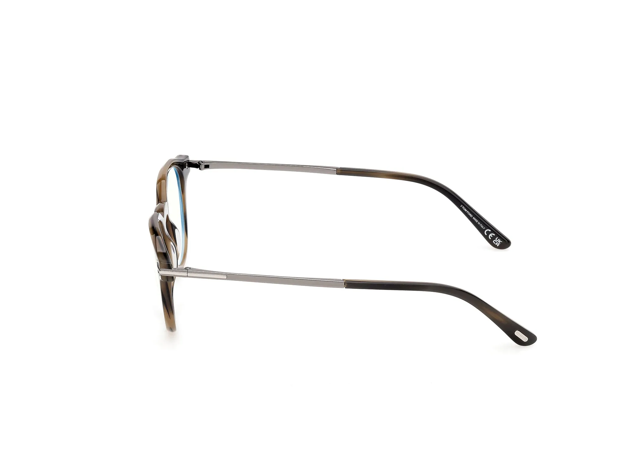 TOM FORD FT6125-B 055 Montature da vista Acetato Havana Rotonda Normale - immagine 3
