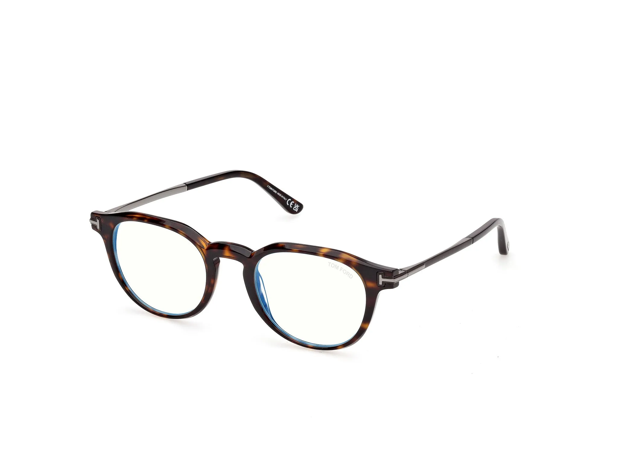 TOM FORD FT6125-B 052 Montature da vista Acetato Havana Rotonda Normale - immagine 1