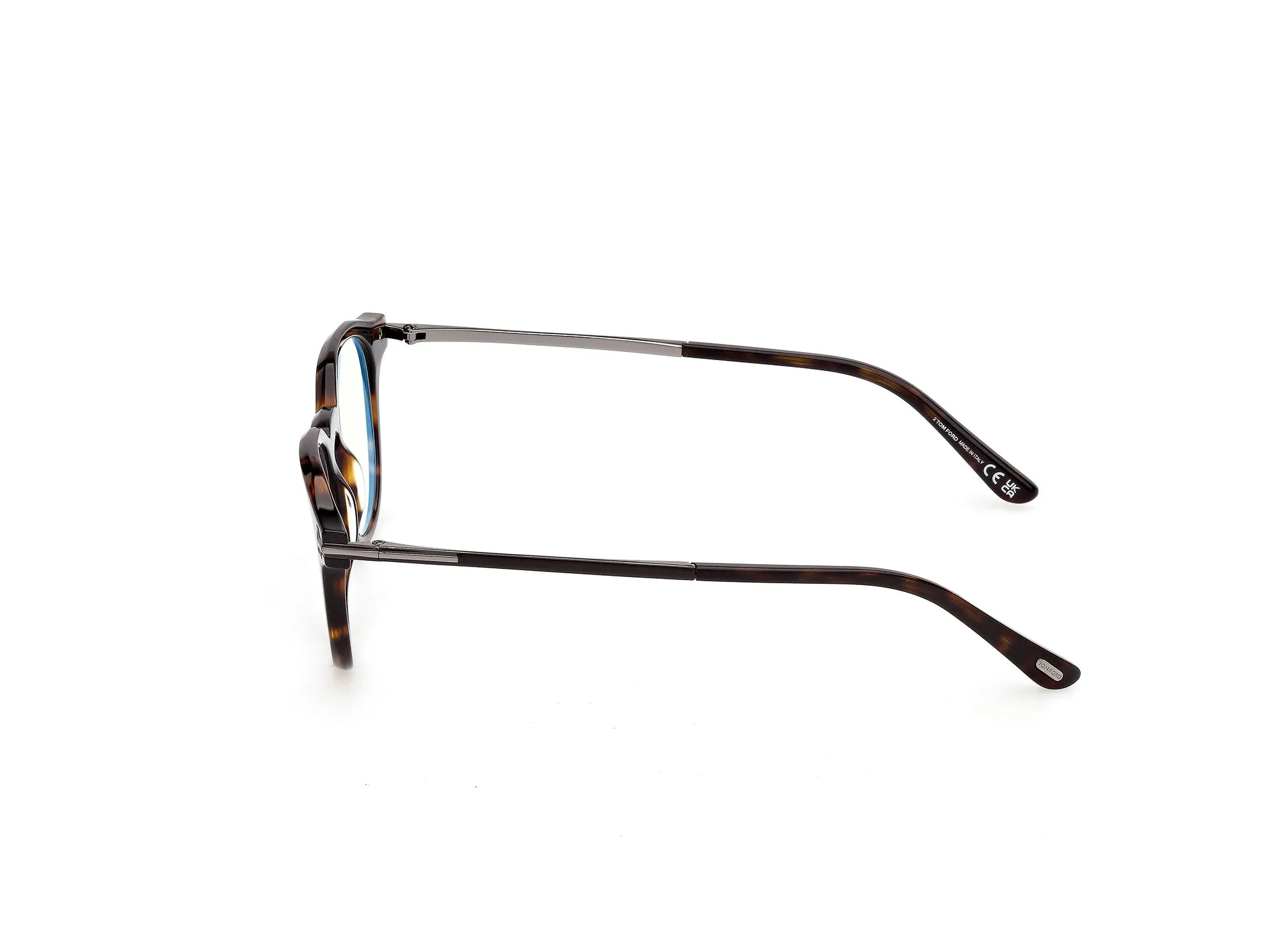 TOM FORD FT6125-B 052 Montature da vista Acetato Havana Rotonda Normale - immagine 3