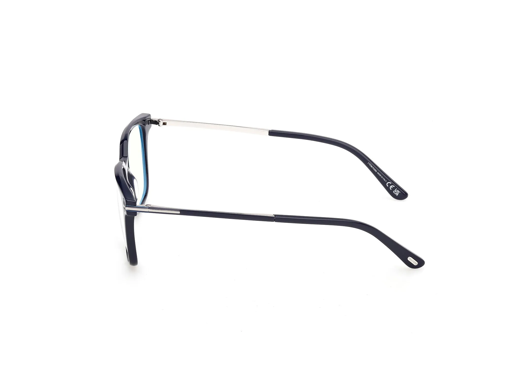 TOM FORD FT6124-B 090 Montature da vista Acetato Blu Squadrata Normale - immagine 3