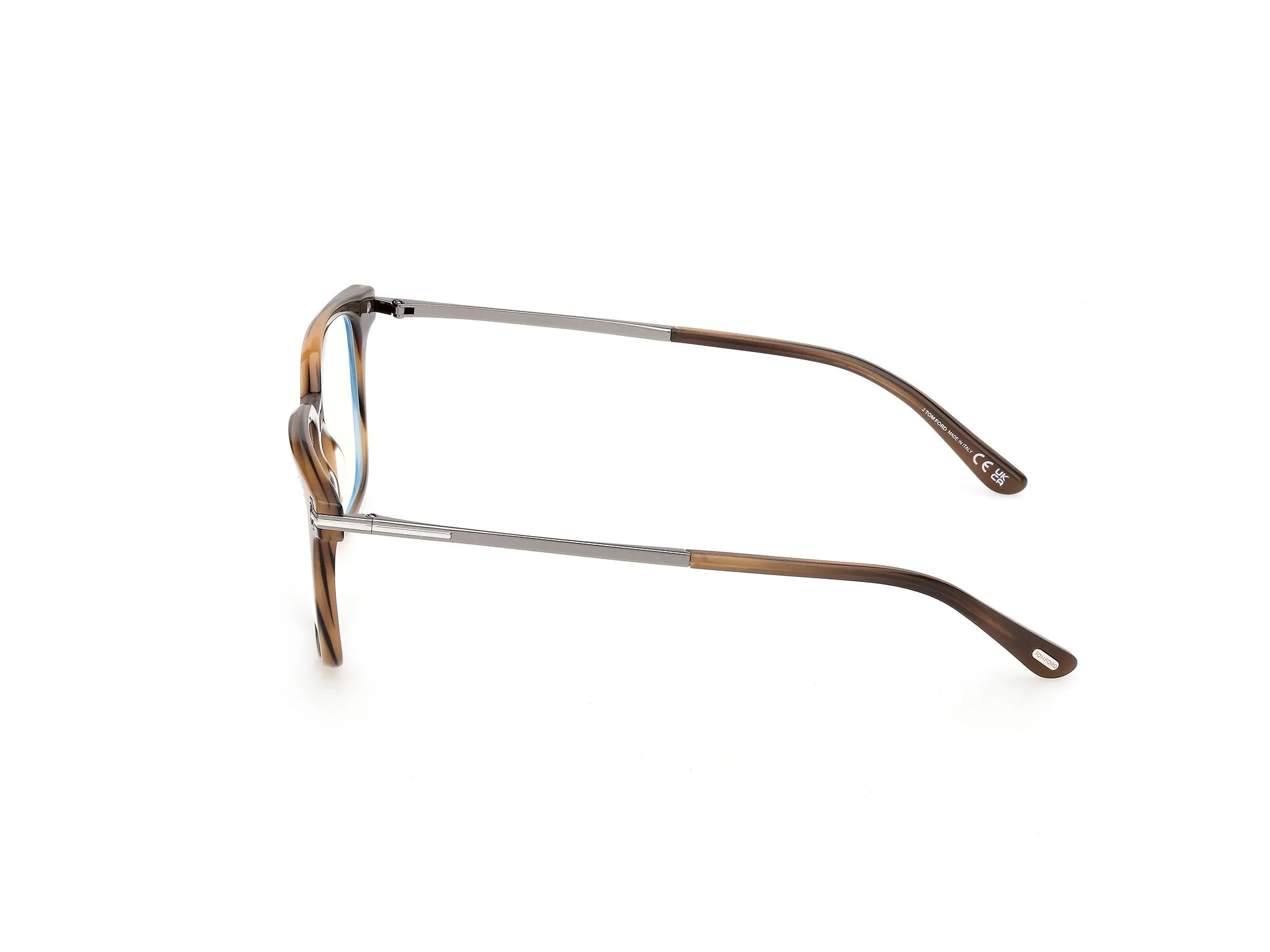 TOM FORD FT6124-B 055 Montature da vista Acetato Havana Squadrata Normale - immagine 3