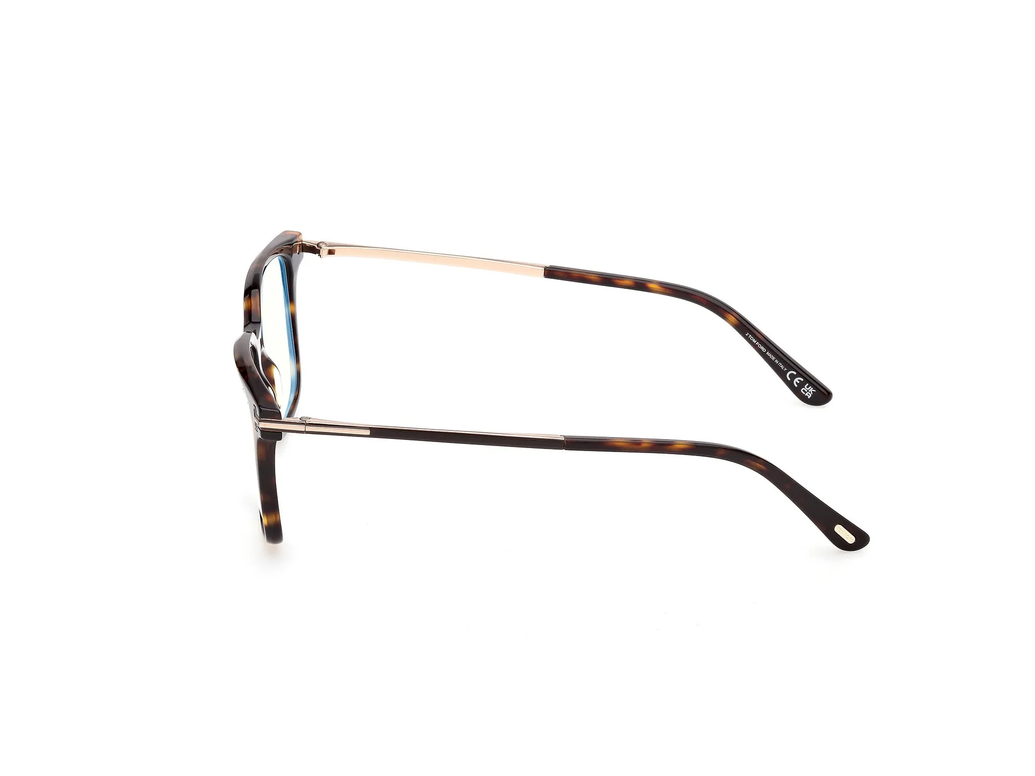 TOM FORD FT6124-B 052 Montature da vista Acetato Havana Squadrata Normale - immagine 3