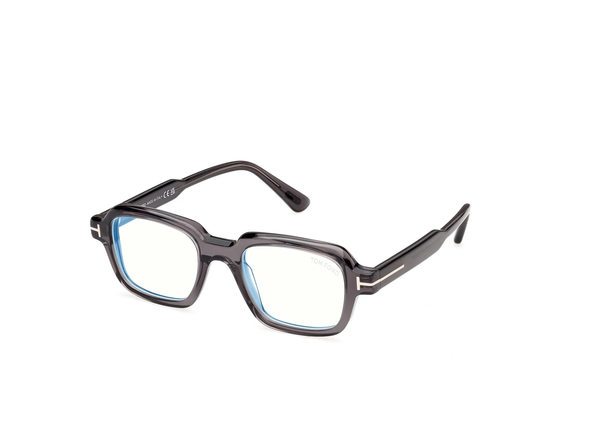 TOM FORD FT6123-B 020 Montature da vista Acetato Grigio Geometrica Normale - immagine 1