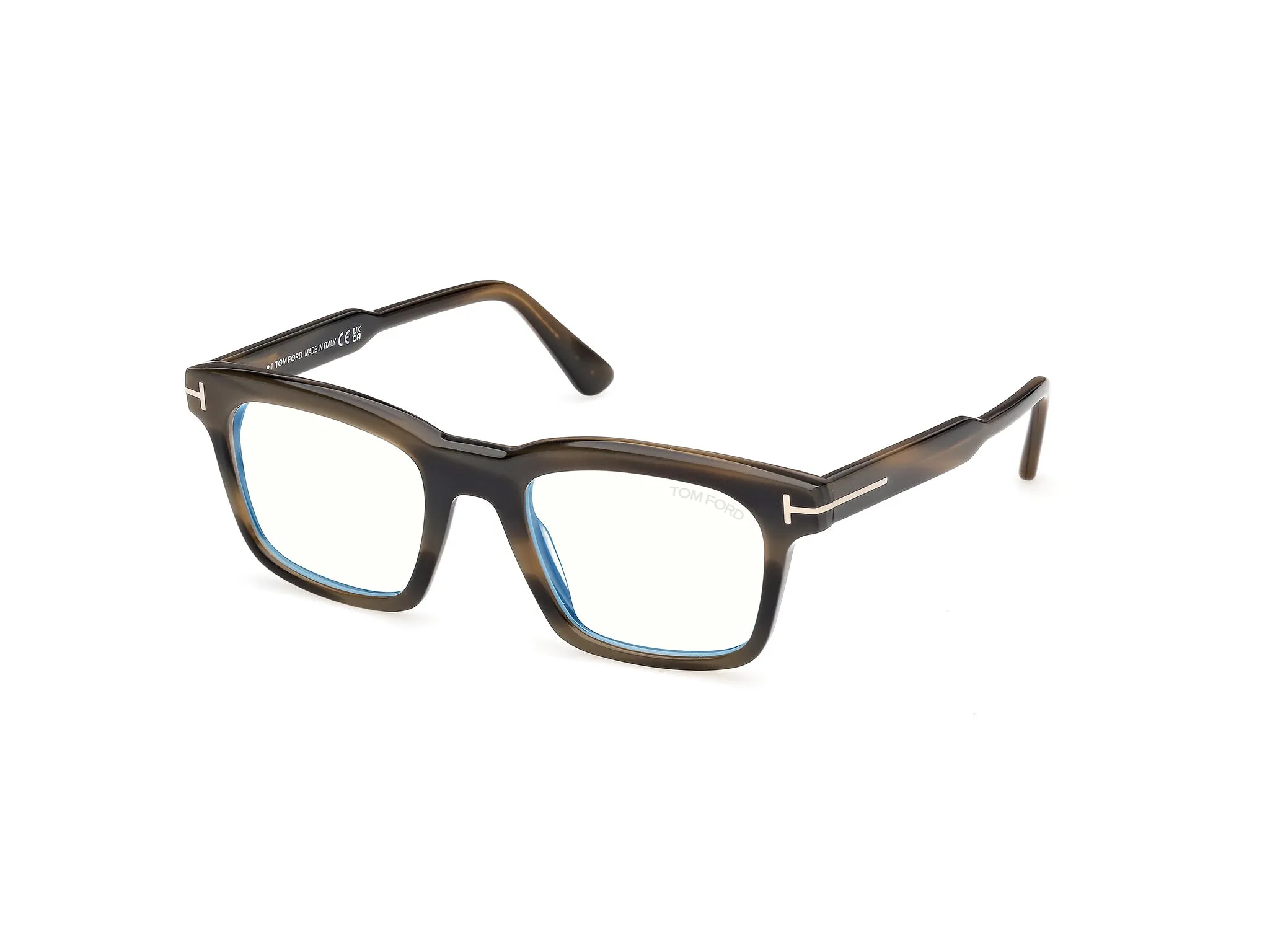 TOM FORD FT6122-B 056 Montature da vista Acetato Havana Squadrata Normale - immagine 1