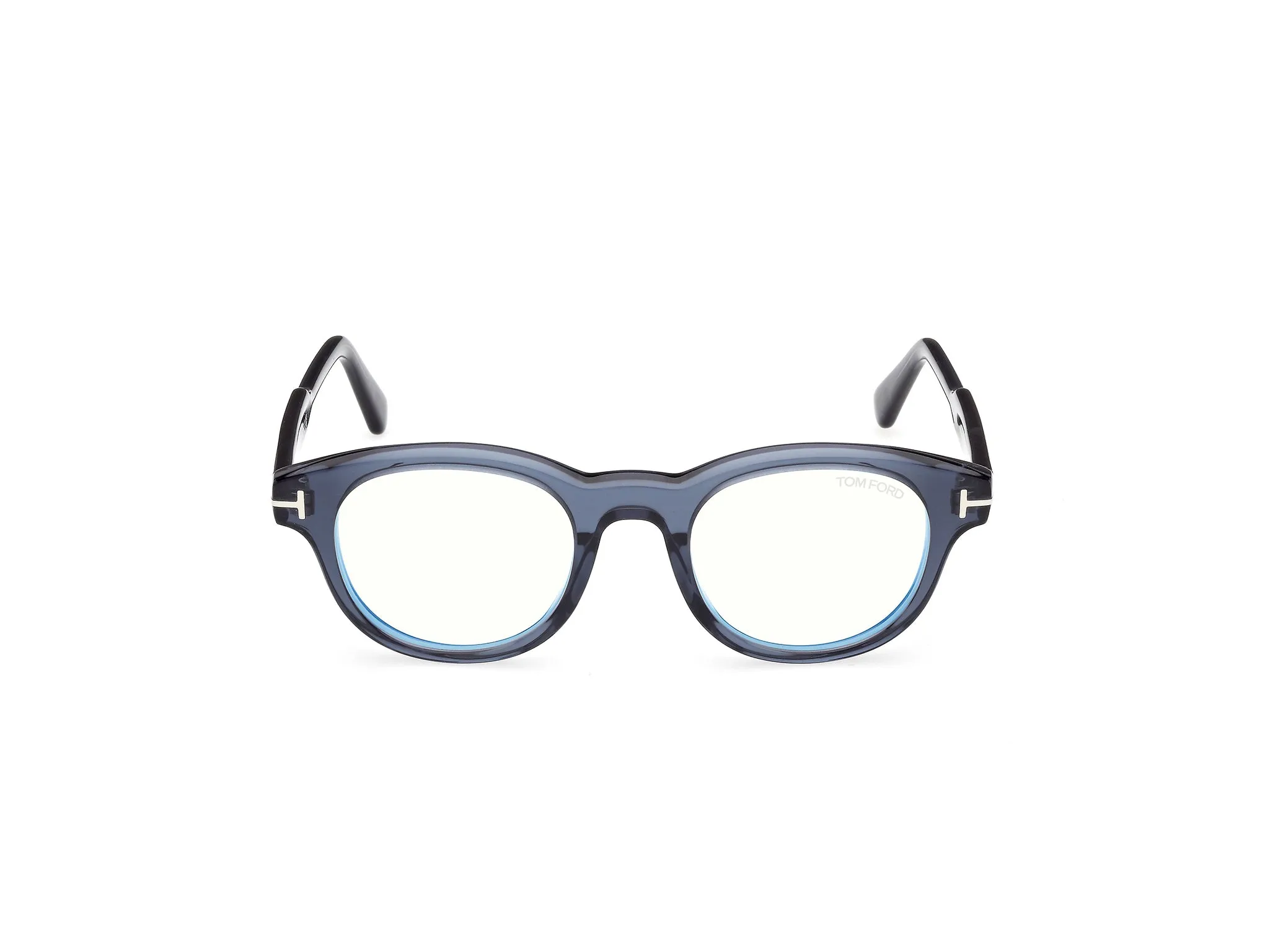 TOM FORD FT6121-B 090 Montature da vista Acetato Blu Rotonda Normale - immagine 2