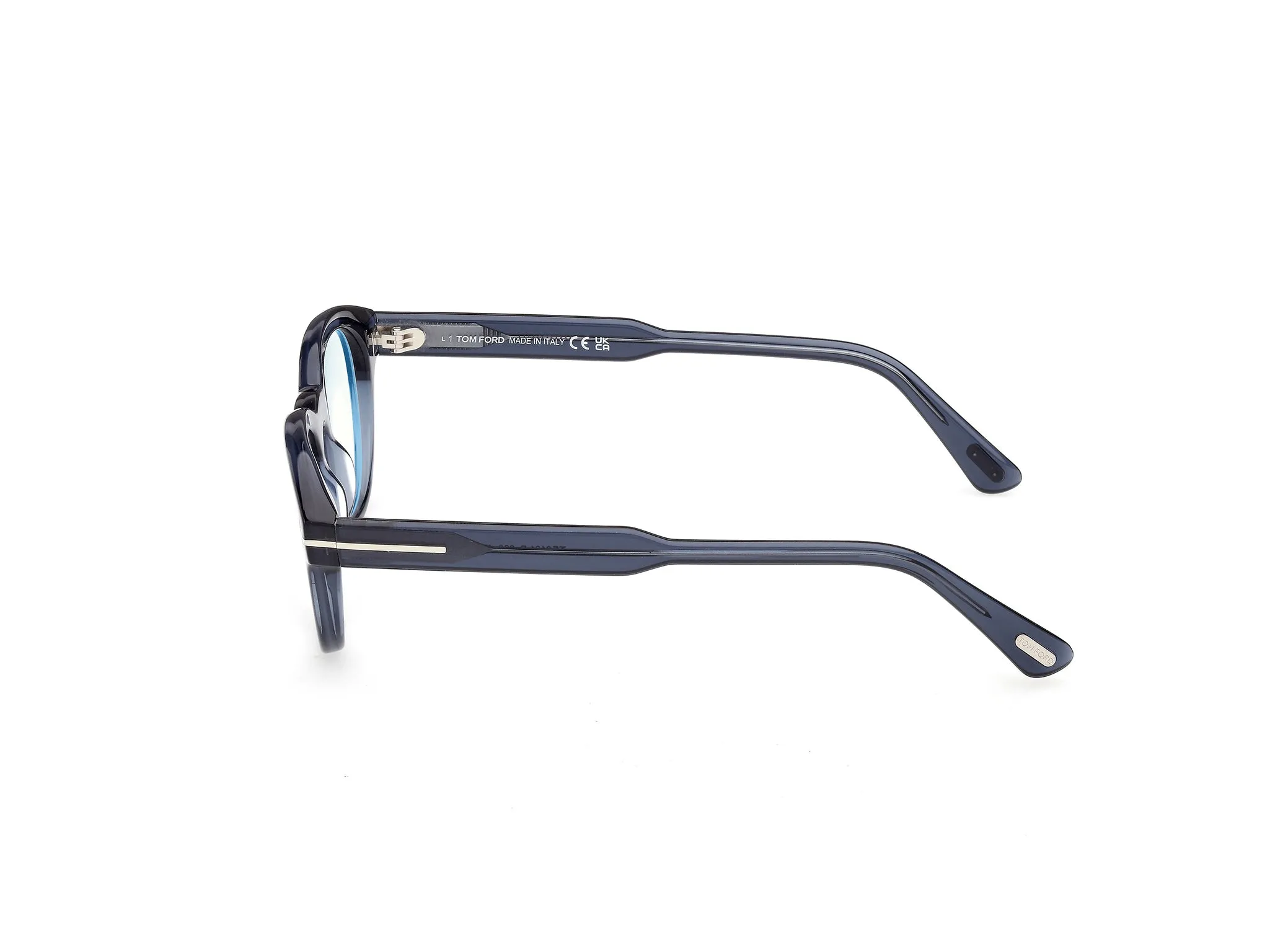 TOM FORD FT6121-B 090 Montature da vista Acetato Blu Rotonda Normale - immagine 3