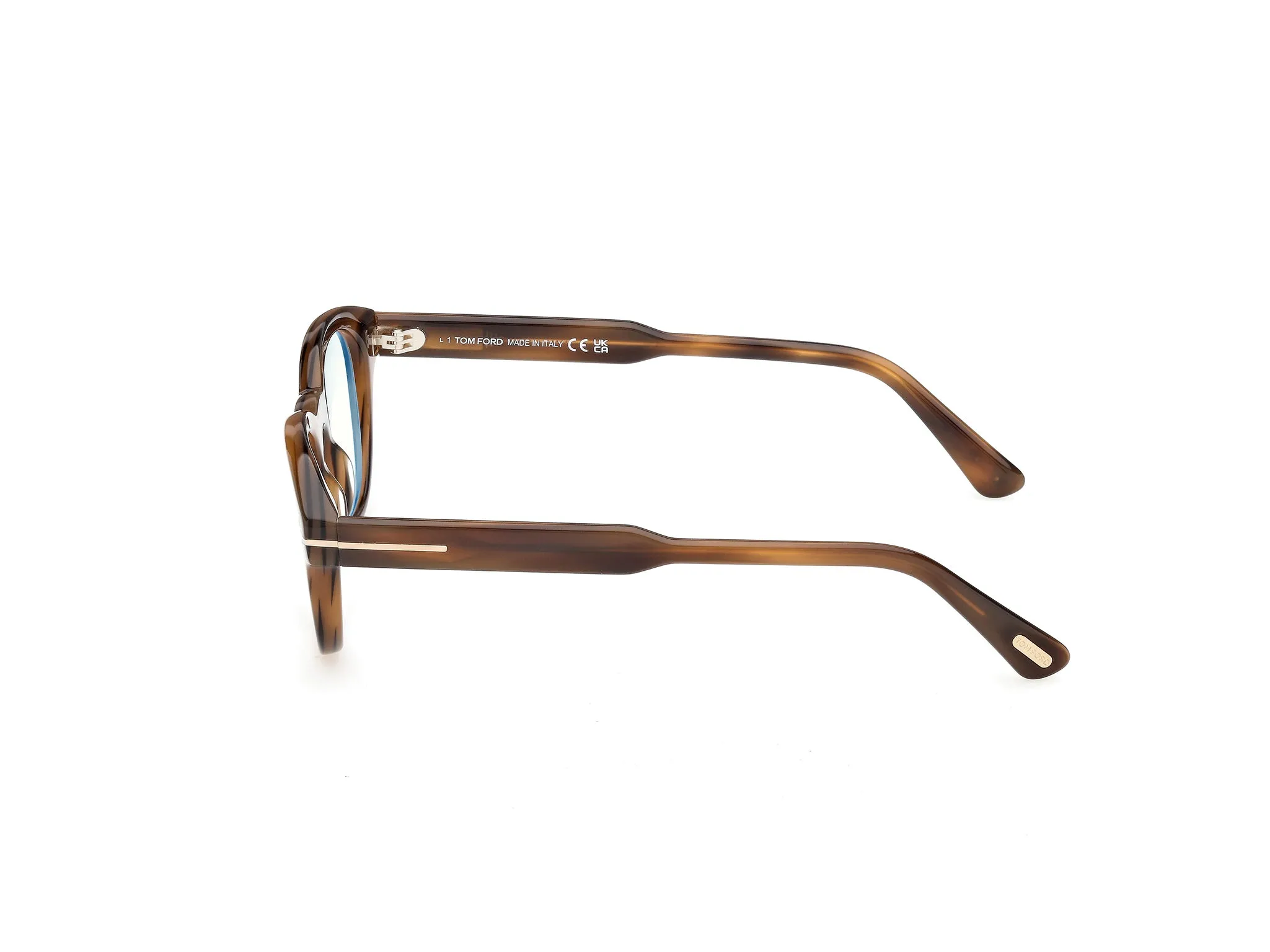 TOM FORD FT6121-B 055 Montature da vista Acetato Havana Rotonda Normale - immagine 3