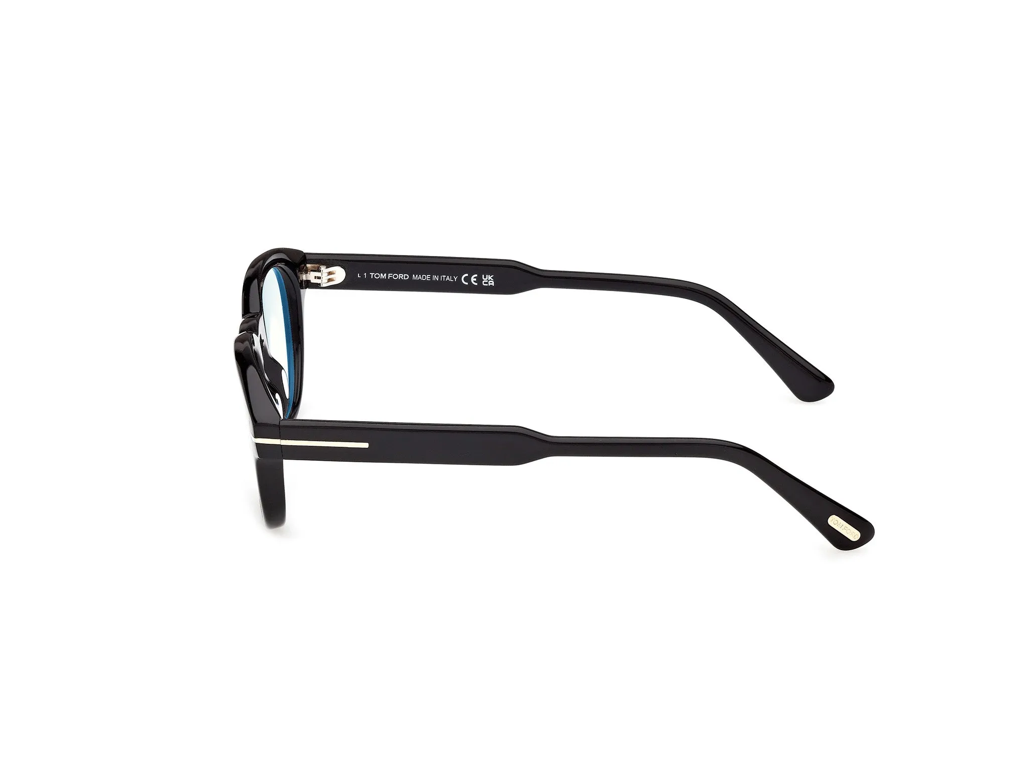 TOM FORD FT6121-B 001 Montature da vista Acetato Nero Rotonda Normale - immagine 3