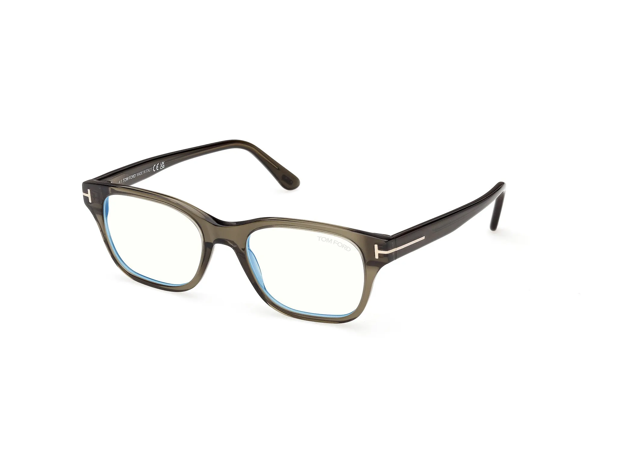 TOM FORD FT6120-B 096 Montature da vista Acetato Verde Squadrata Normale - immagine 1