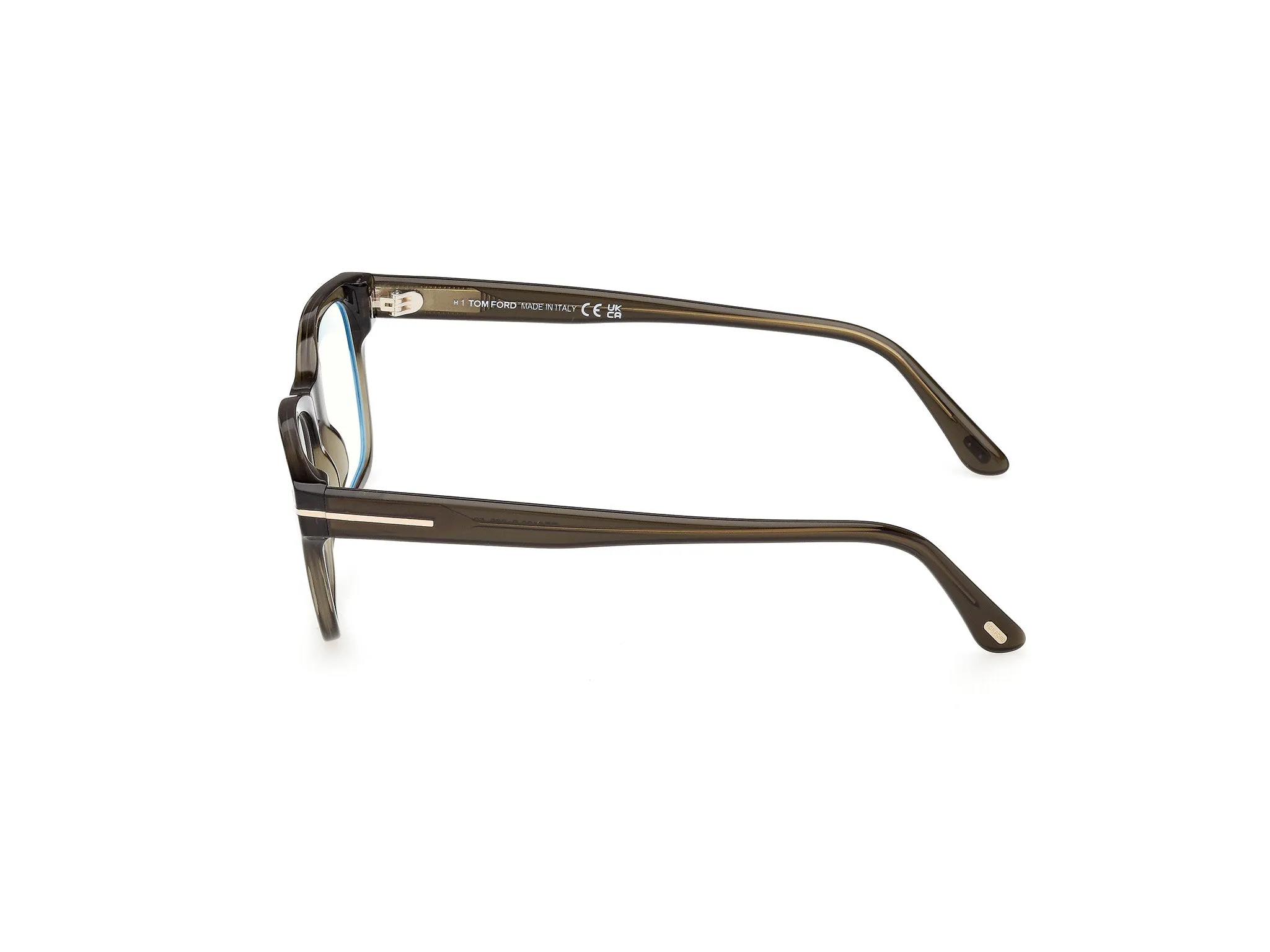 TOM FORD FT6120-B 096 Montature da vista Acetato Verde Squadrata Normale - immagine 3