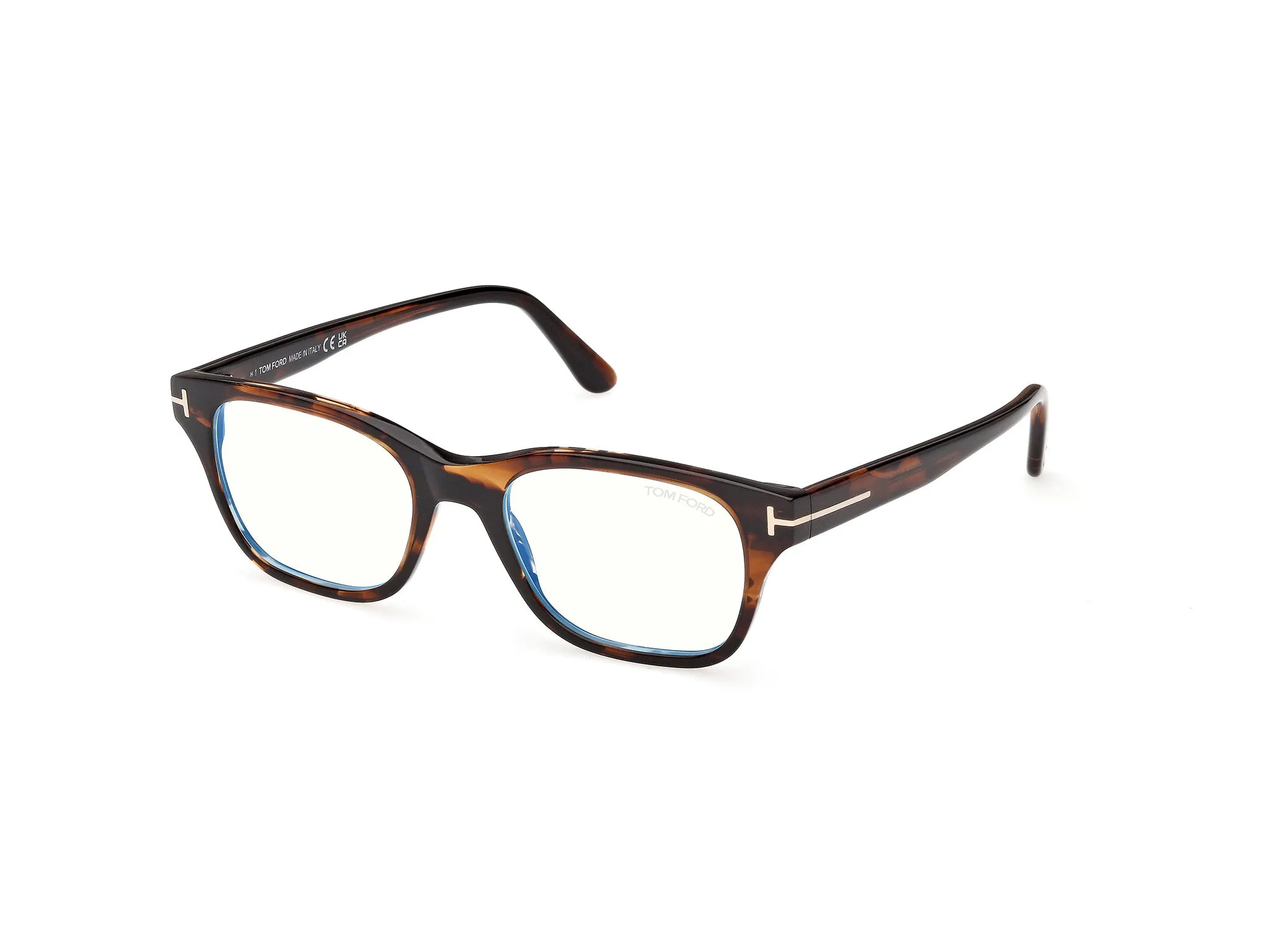 TOM FORD FT6120-B 056 Montature da vista Acetato Havana Squadrata Normale - immagine 1