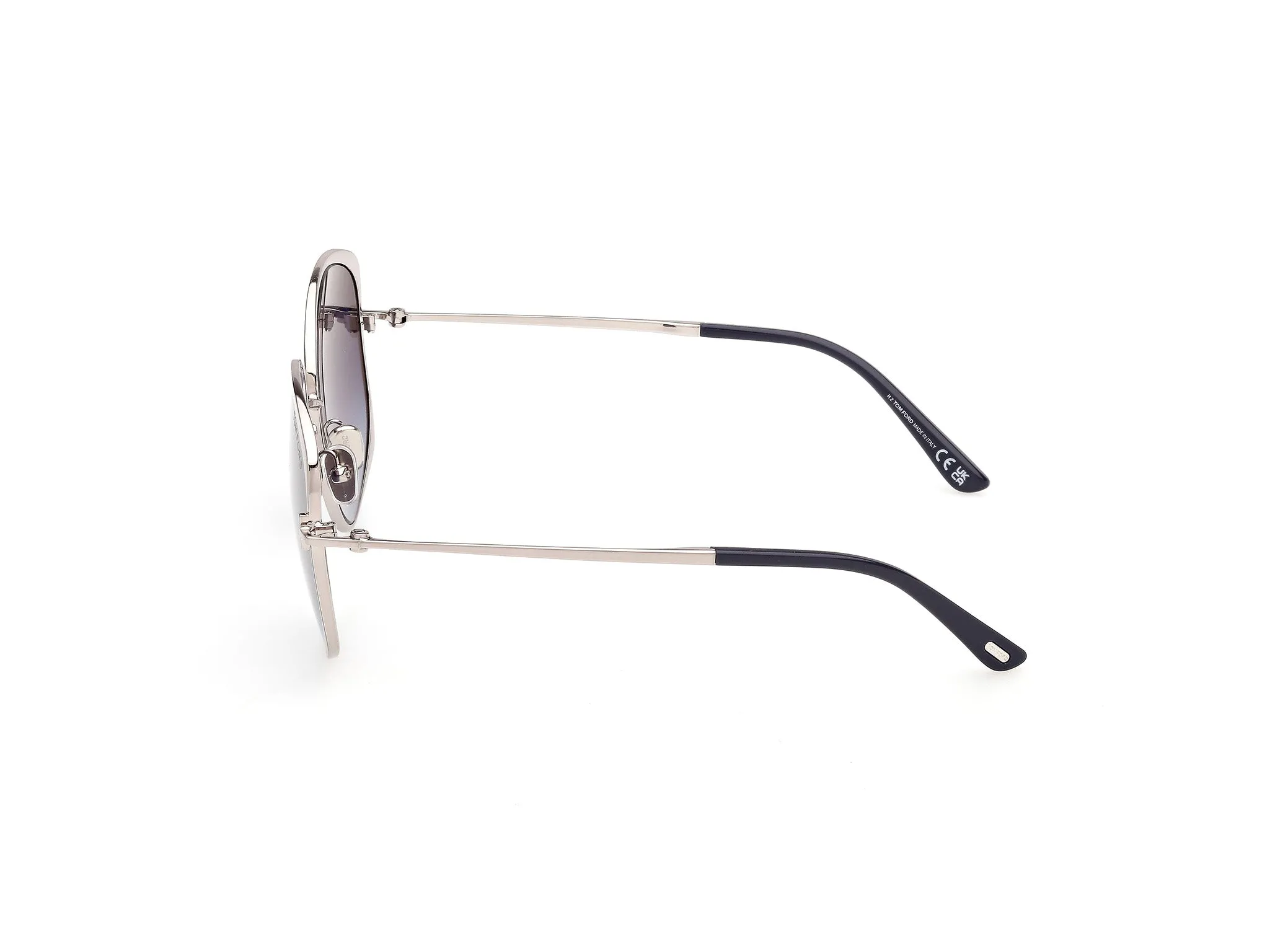 TOM FORD FT1349 ABBEY-02 14W Occhiali da sole Metallo Grigio Blu Rotonda Normale - immagine 3
