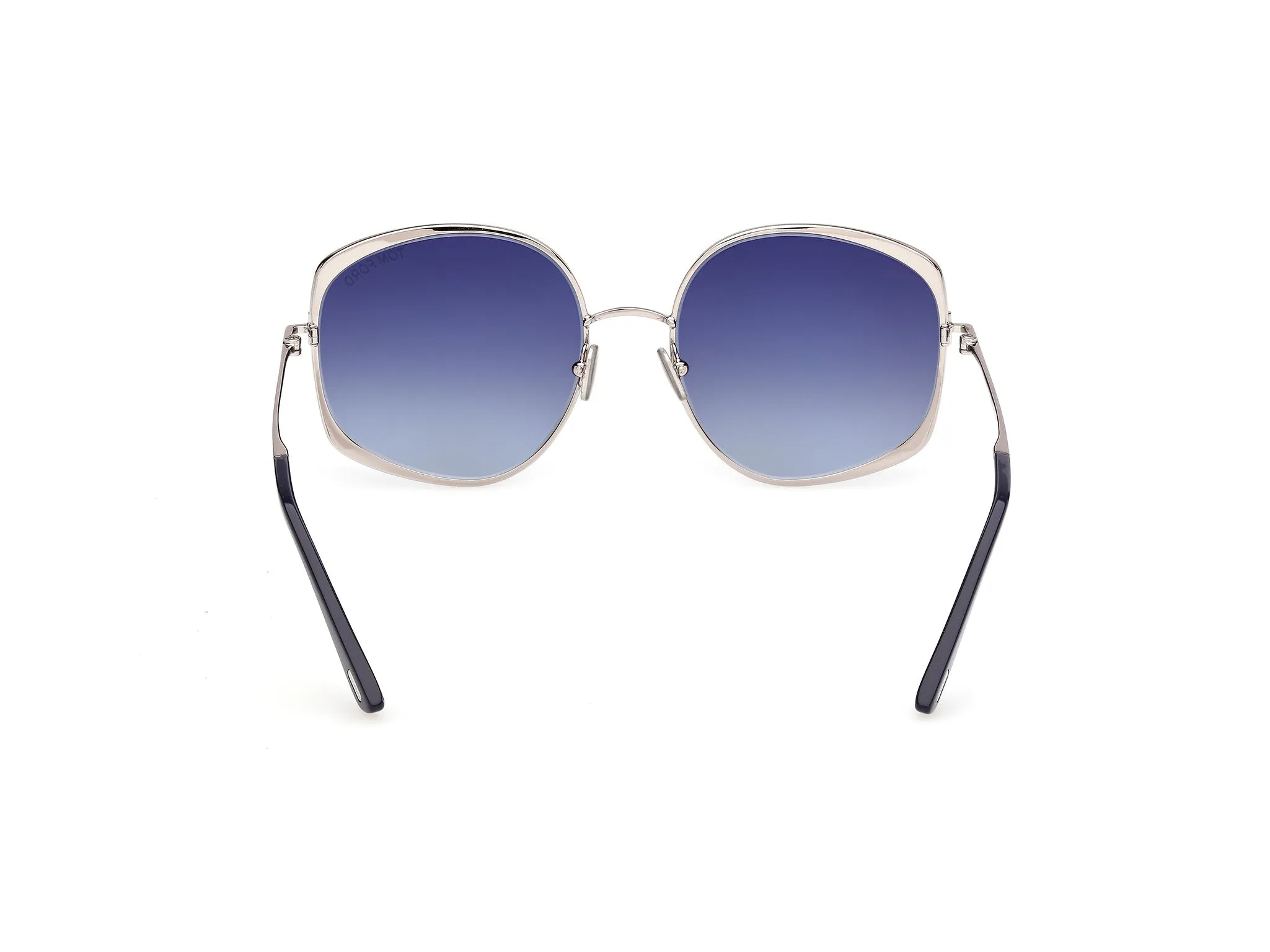 TOM FORD FT1349 ABBEY-02 14W Occhiali da sole Metallo Grigio Blu Rotonda Normale - immagine 4
