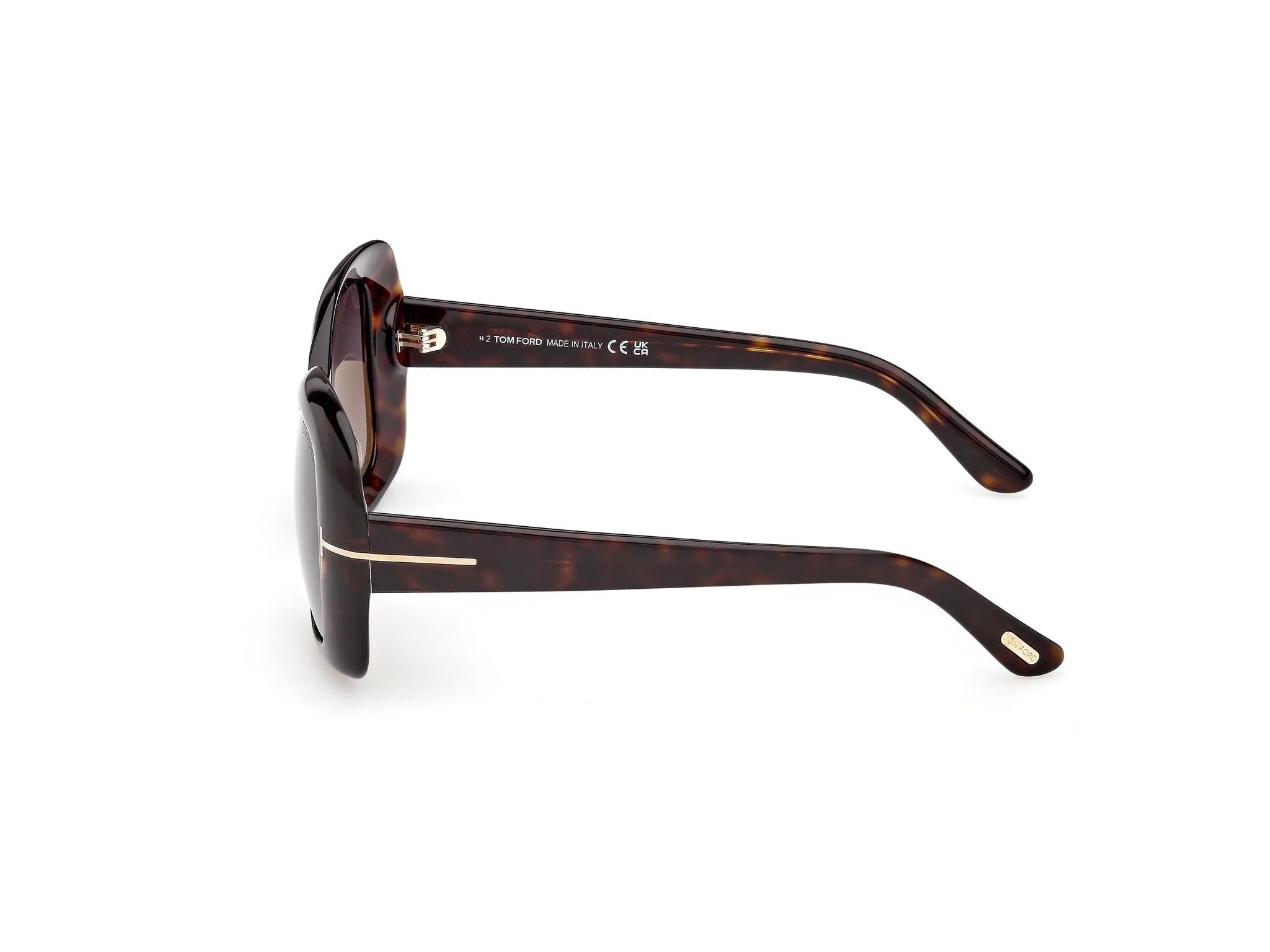 TOM FORD FT1348 SANDRA-02 52K Occhiali da sole Acetato Havana Roviex Squadrata Normale - immagine 3