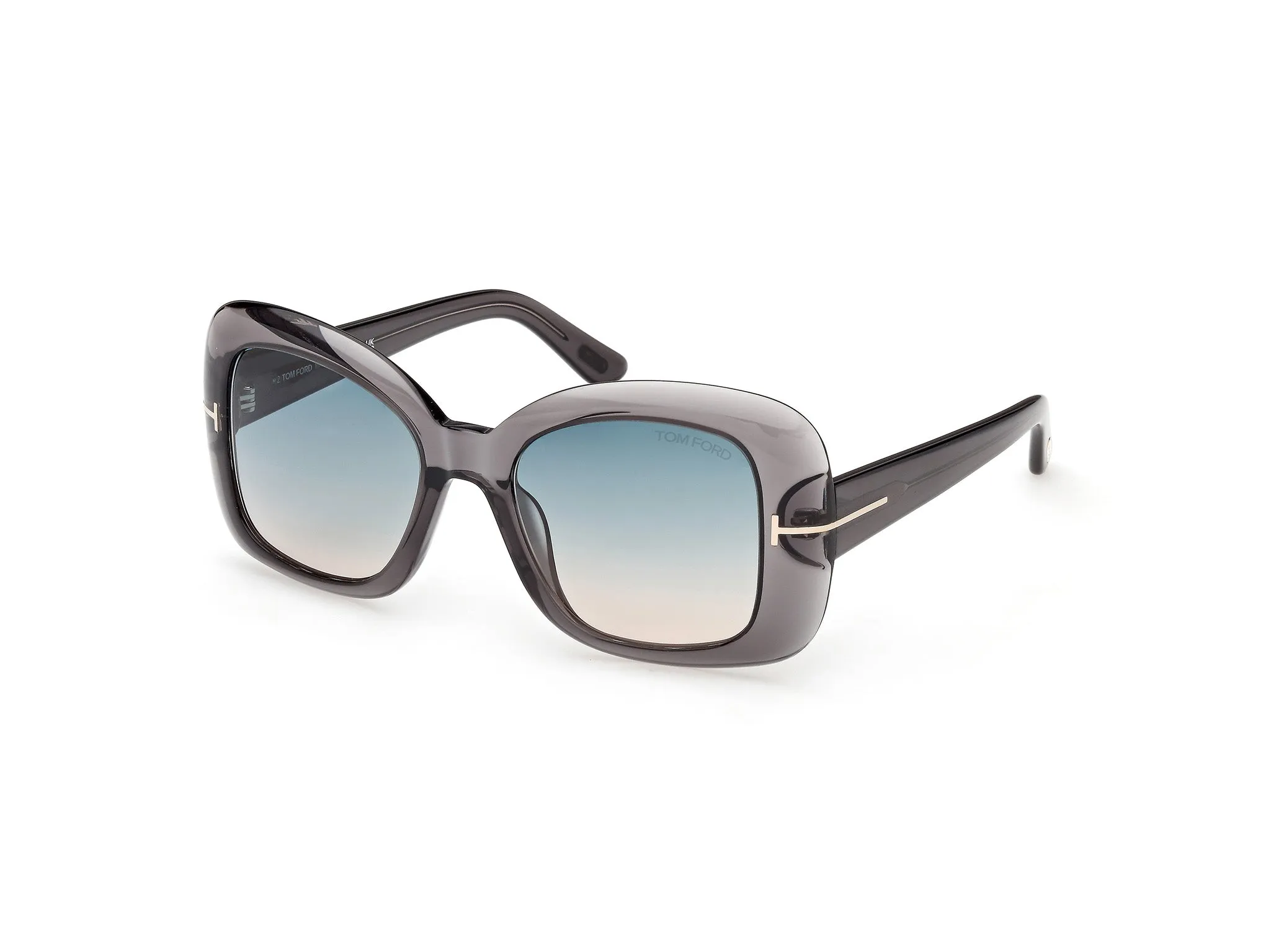 TOM FORD FT1348 SANDRA-02 20P Occhiali da sole Acetato Grigio Verde Squadrata Normale - immagine 1