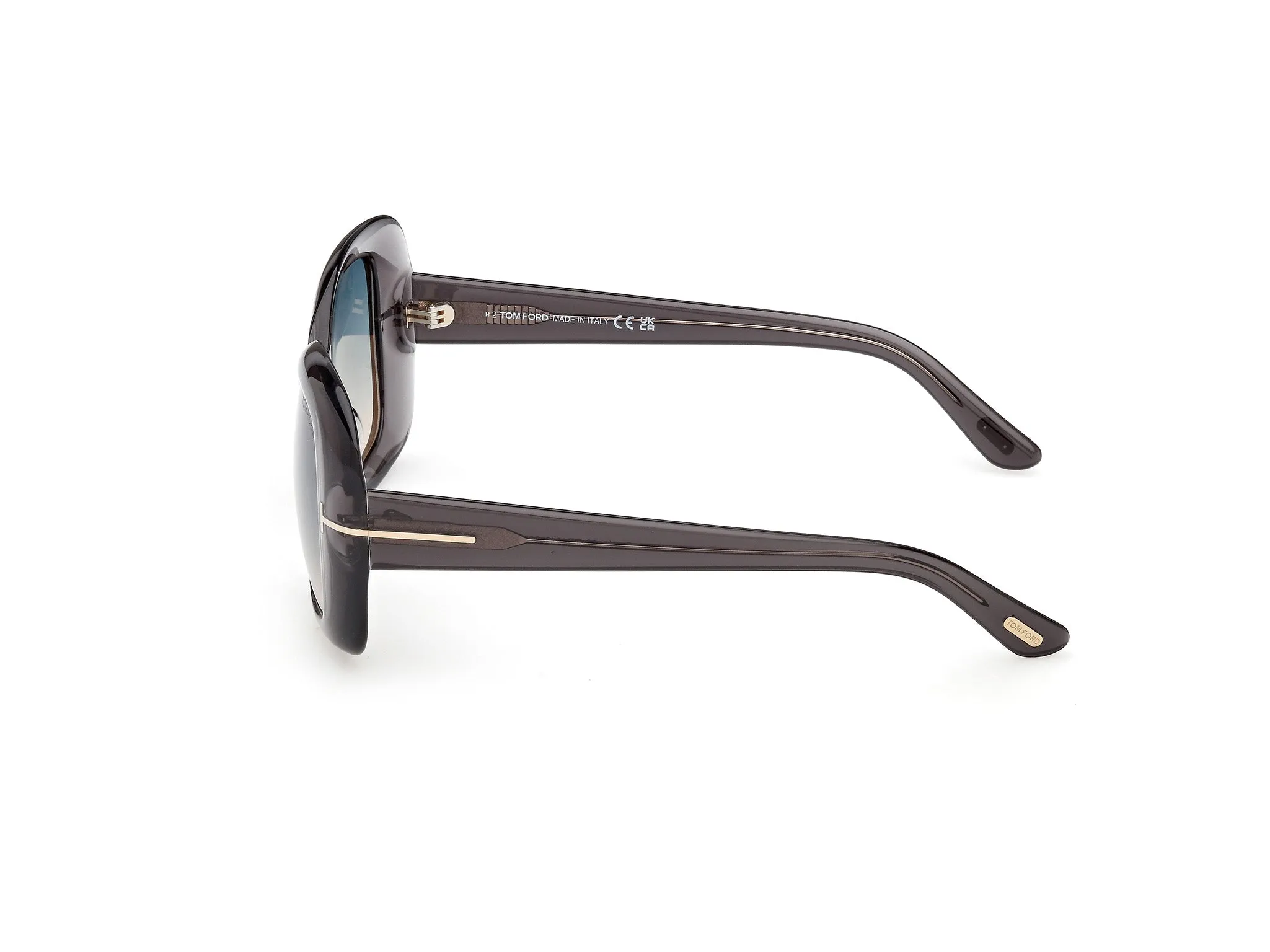 TOM FORD FT1348 SANDRA-02 20P Occhiali da sole Acetato Grigio Verde Squadrata Normale - immagine 3