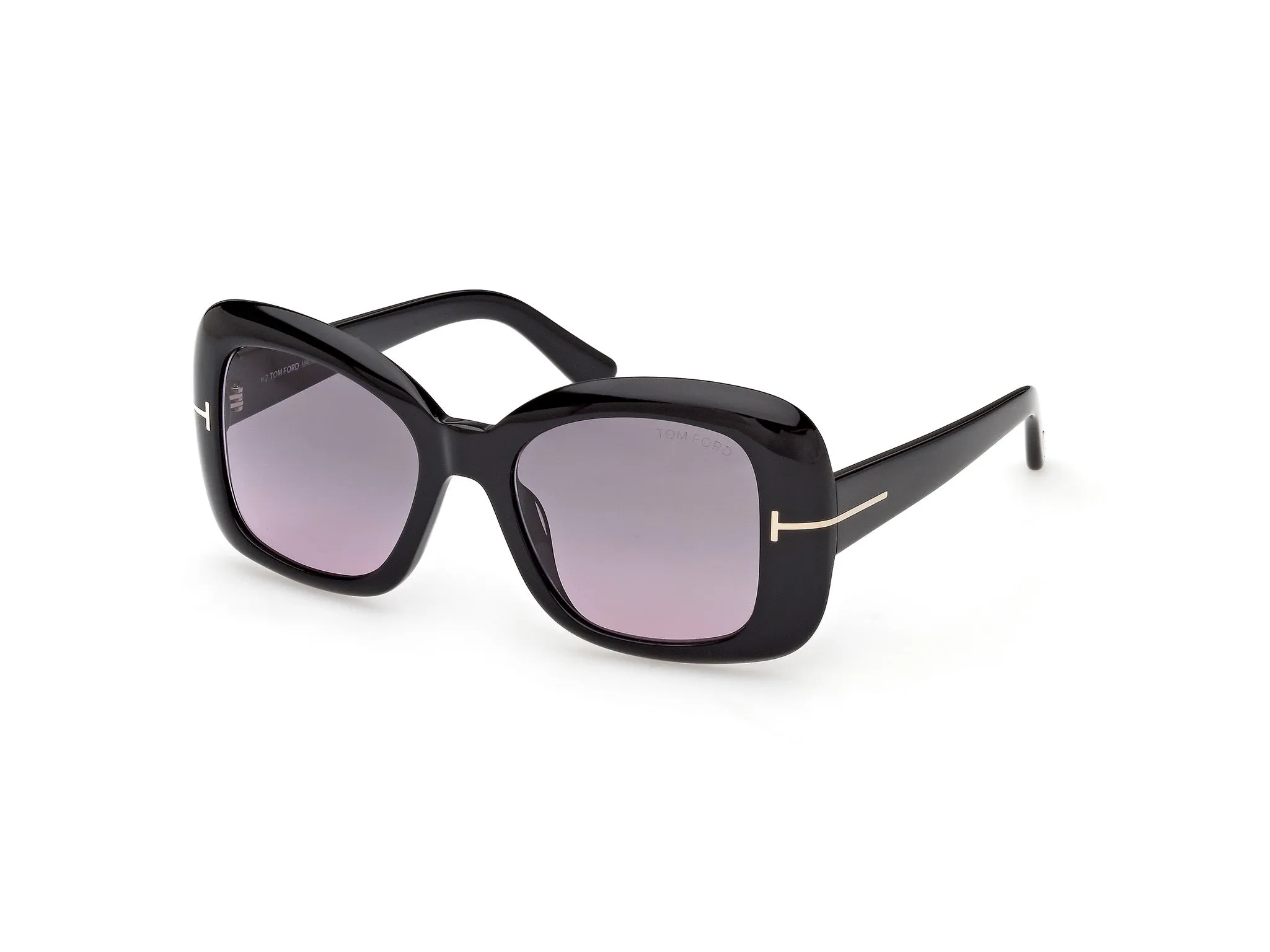 TOM FORD FT1348 SANDRA-02 01B Occhiali da sole Acetato Nero Fumo Squadrata Normale - immagine 1