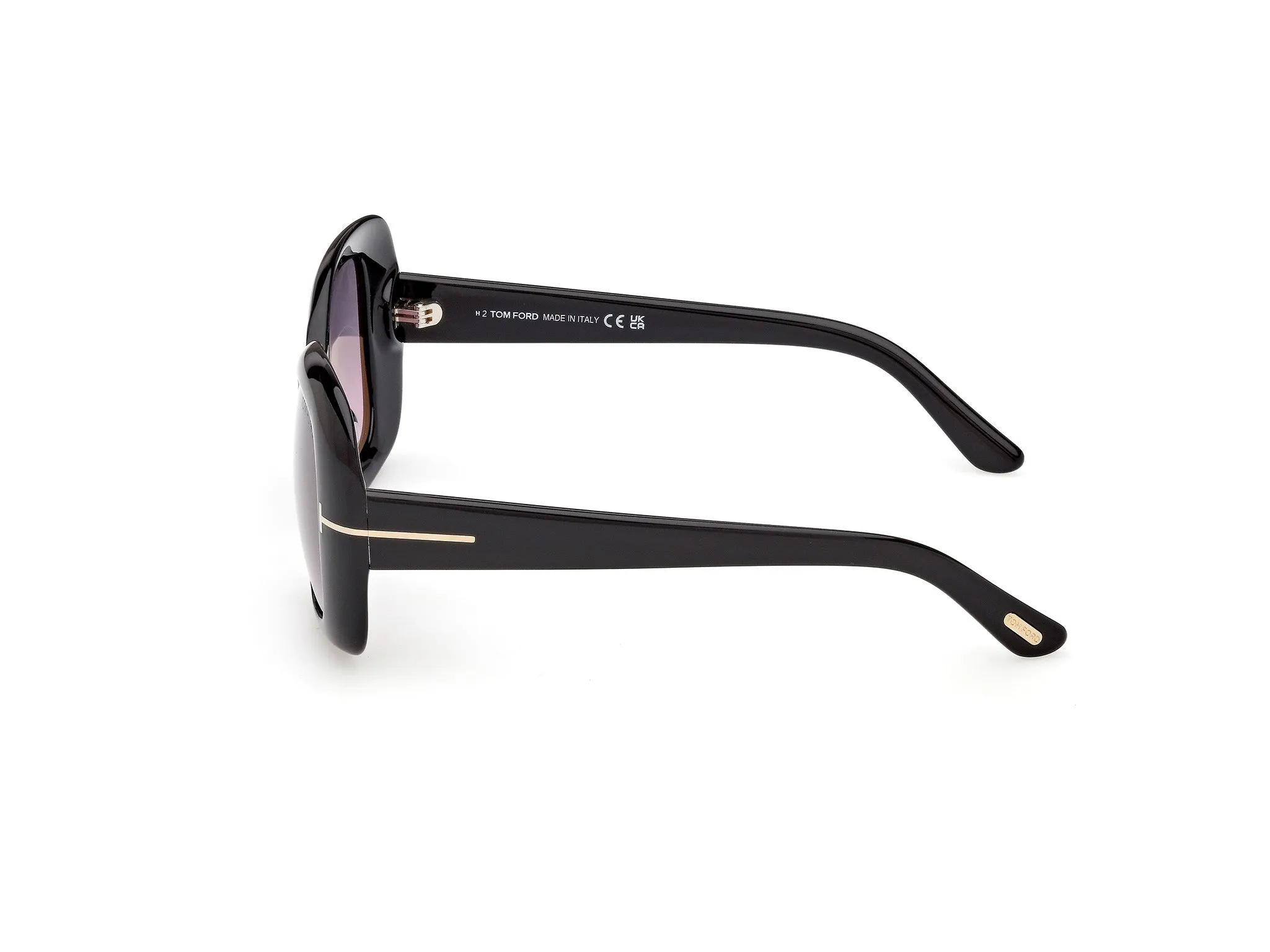 TOM FORD FT1348 SANDRA-02 01B Occhiali da sole Acetato Nero Fumo Squadrata Normale - immagine 3