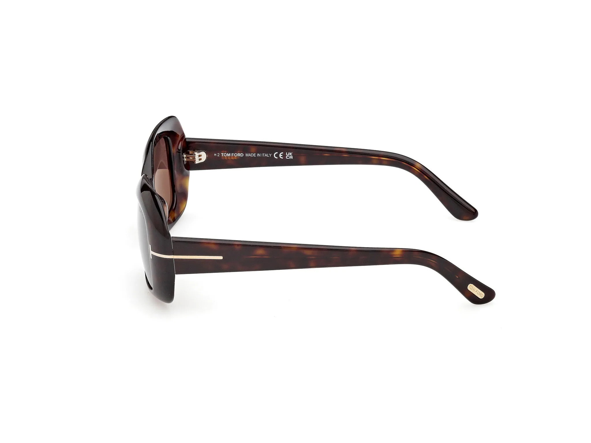 TOM FORD FT1347 PALOMA-02 52E Occhiali da sole Acetato Havana Marrone Squadrata Normale - immagine 3