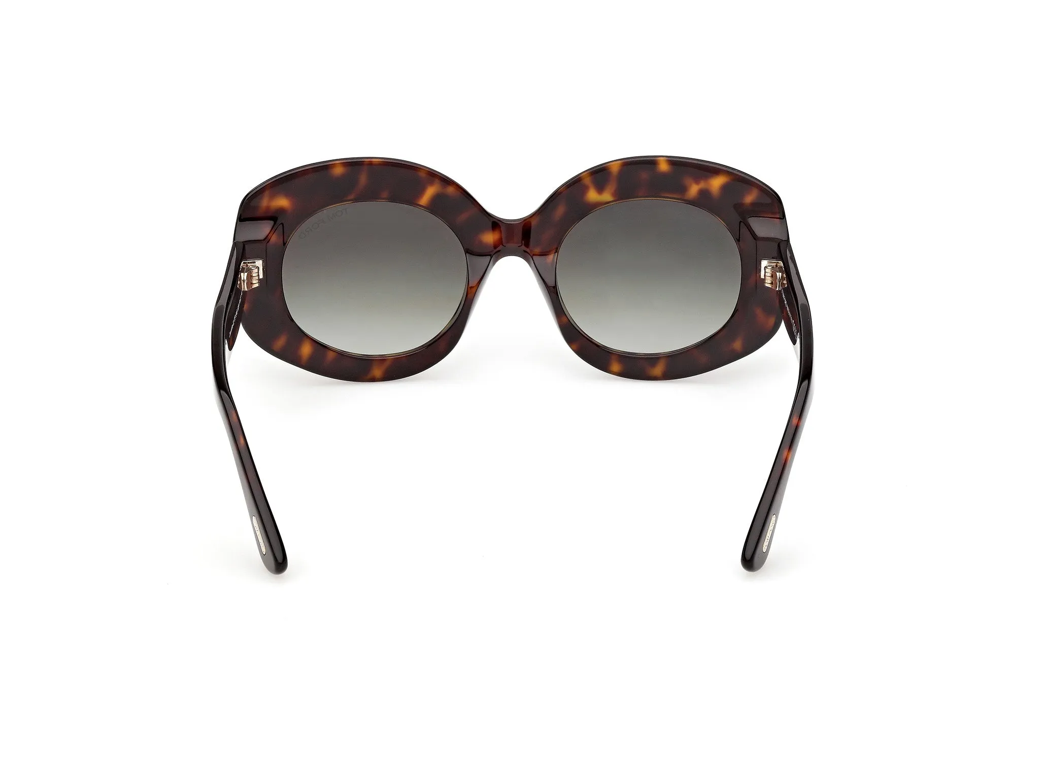 TOM FORD FT1346 CLAUDETTE-02 52B Occhiali da sole Acetato Havana Fumo Rotonda Normale - immagine 4