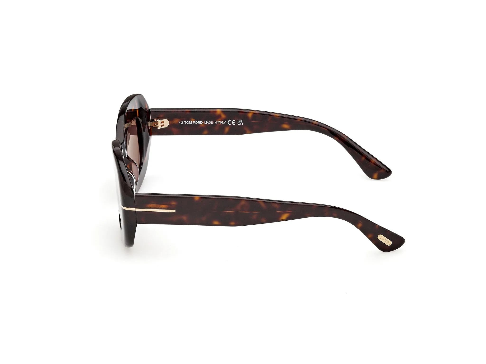 TOM FORD FT1345 ISLAY-02 52E Occhiali da sole Acetato Havana Marrone Squadrata Normale - immagine 3