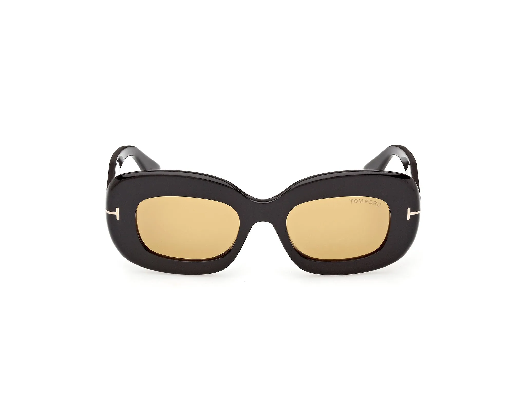 TOM FORD FT1345 ISLAY-02 01E Occhiali da sole Acetato Nero Giallo Squadrata Normale - immagine 2